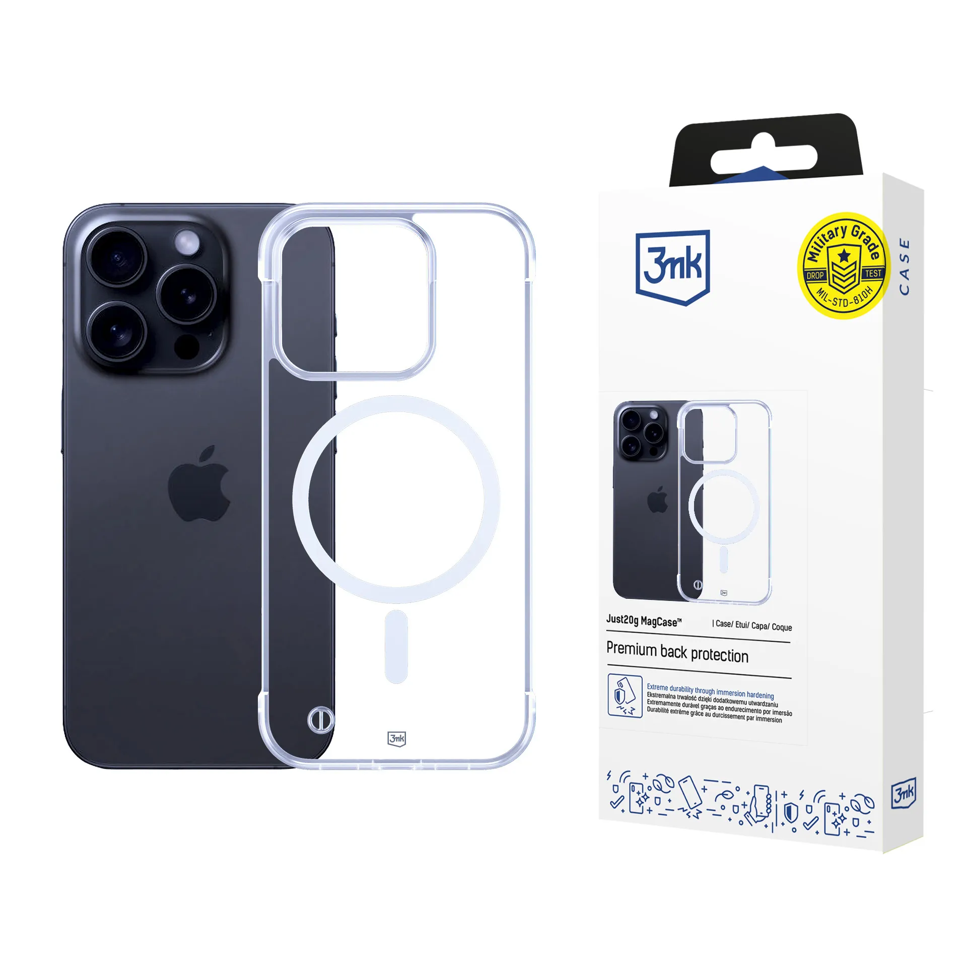 Ultralehké pouzdro na Apple iPhone 15 Pro - 3mk Just20g MagCase™
