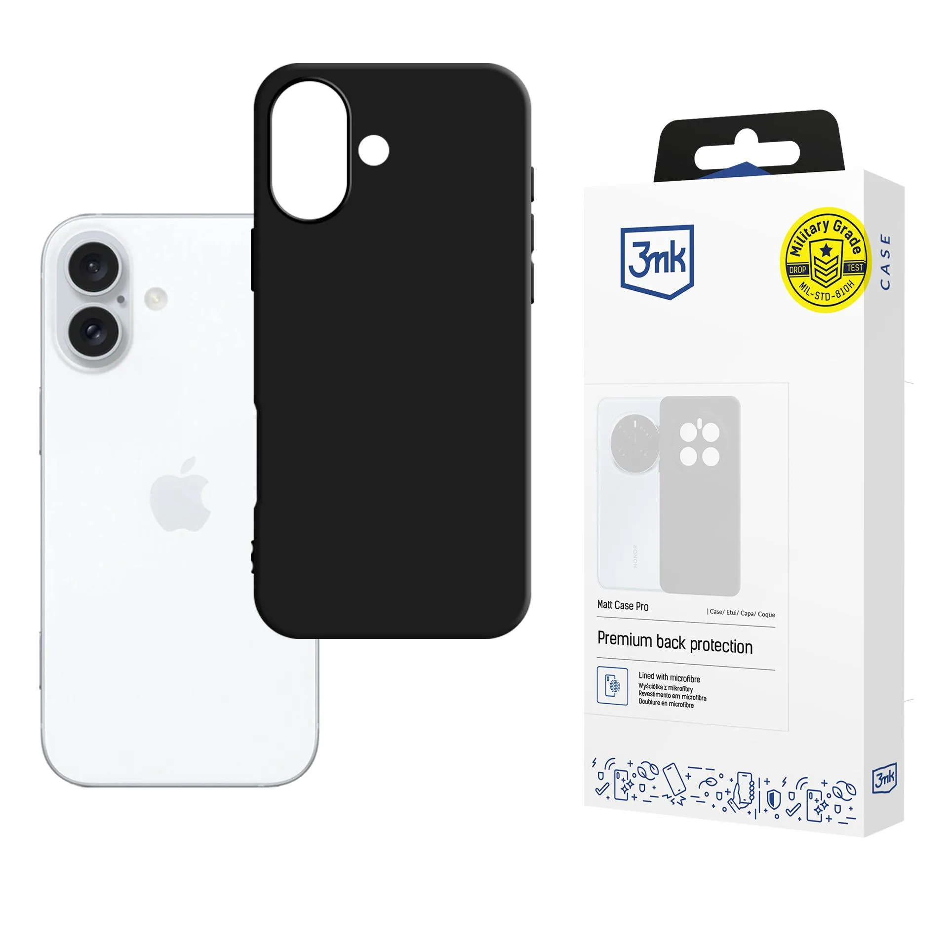 Pouzdro na Apple iPhone 16 - 3mk Matt Case Black