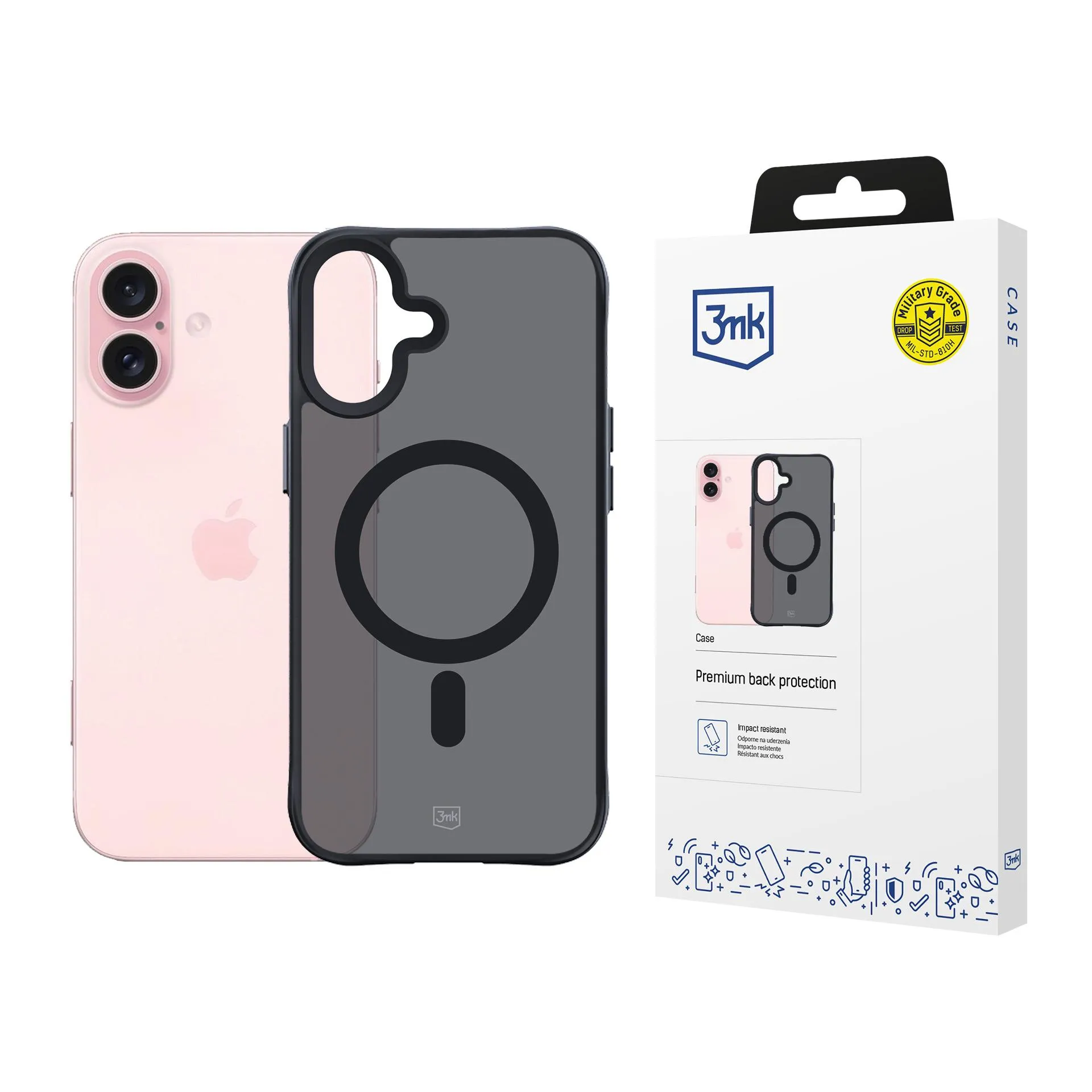 Pouzdro na Apple iPhone 16 - 3mk Smoke MagCase