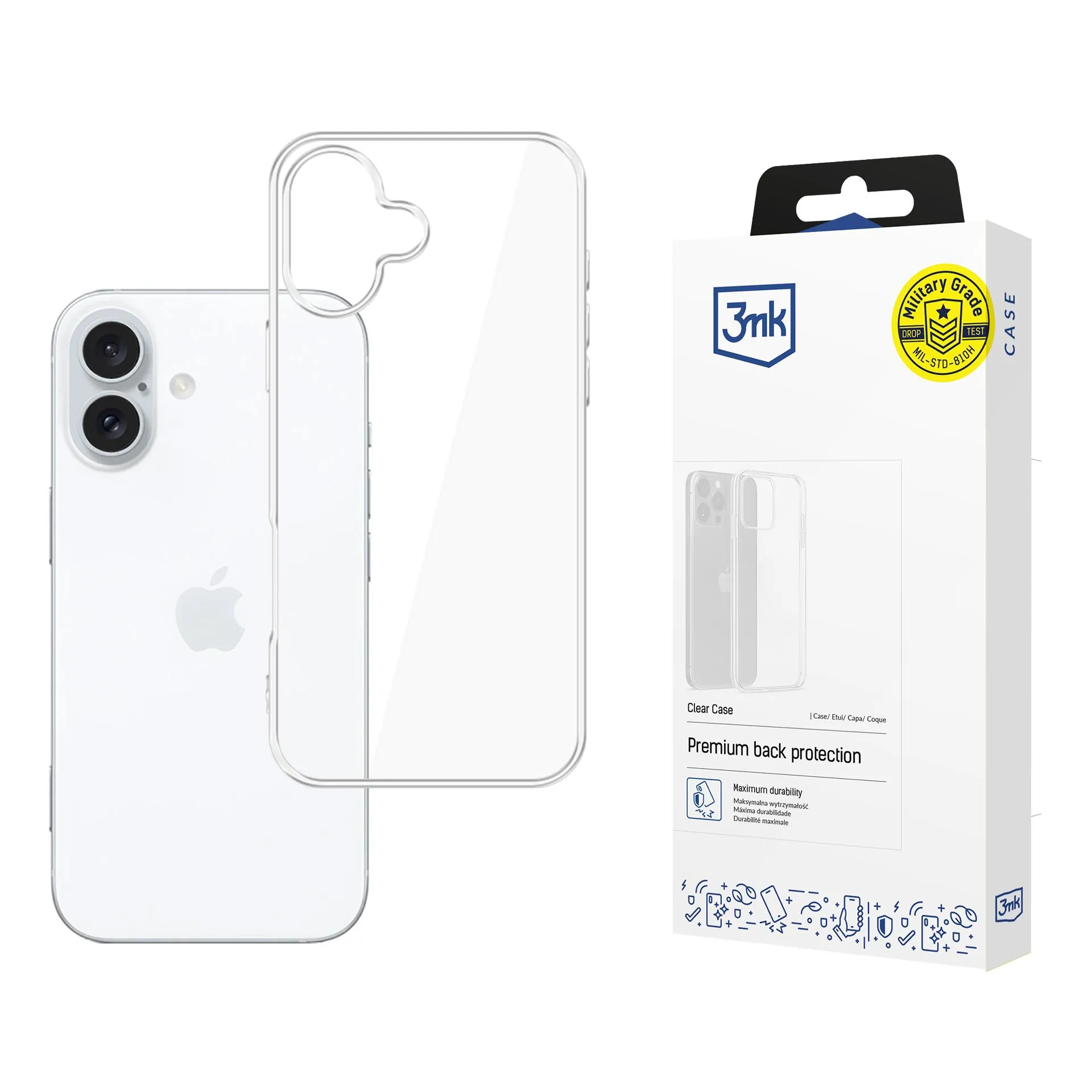 Pouzdro na Apple iPhone 16 Plus - 3mk Clear Case