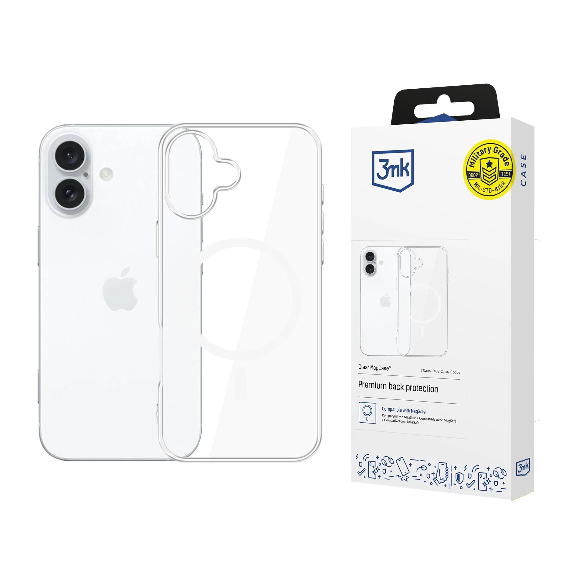 Pouzdro na Apple iPhone 16 Plus - 3mk Clear MagCase