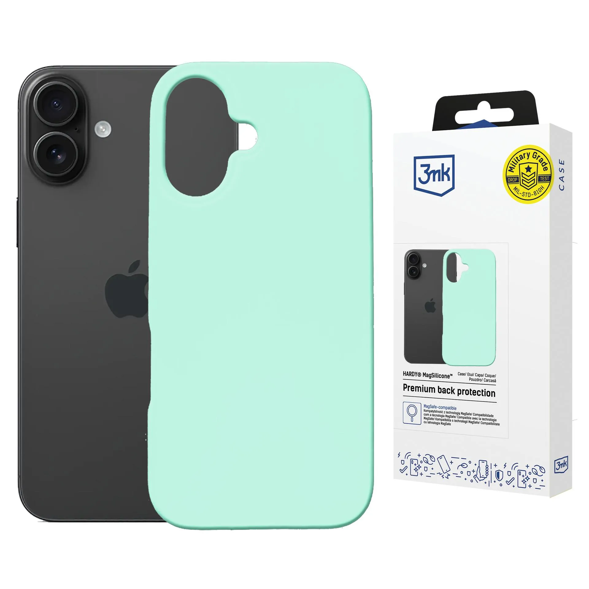 Pouzdro na Apple iPhone 16 Plus - 3mk Hardy MagSilicone Teal