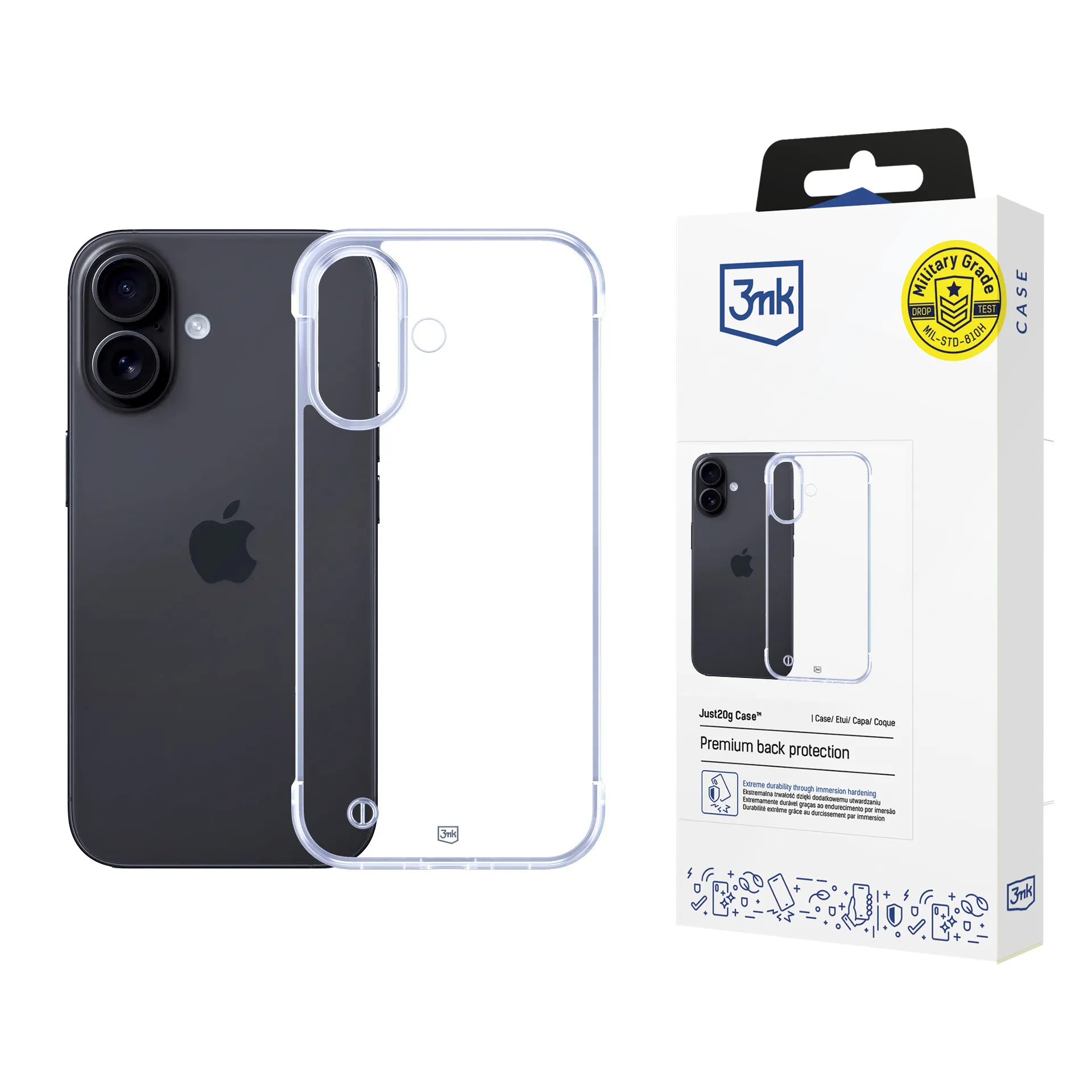 Ultralehké pouzdro na Apple iPhone 16 Plus - 3mk Just20g Clear Case