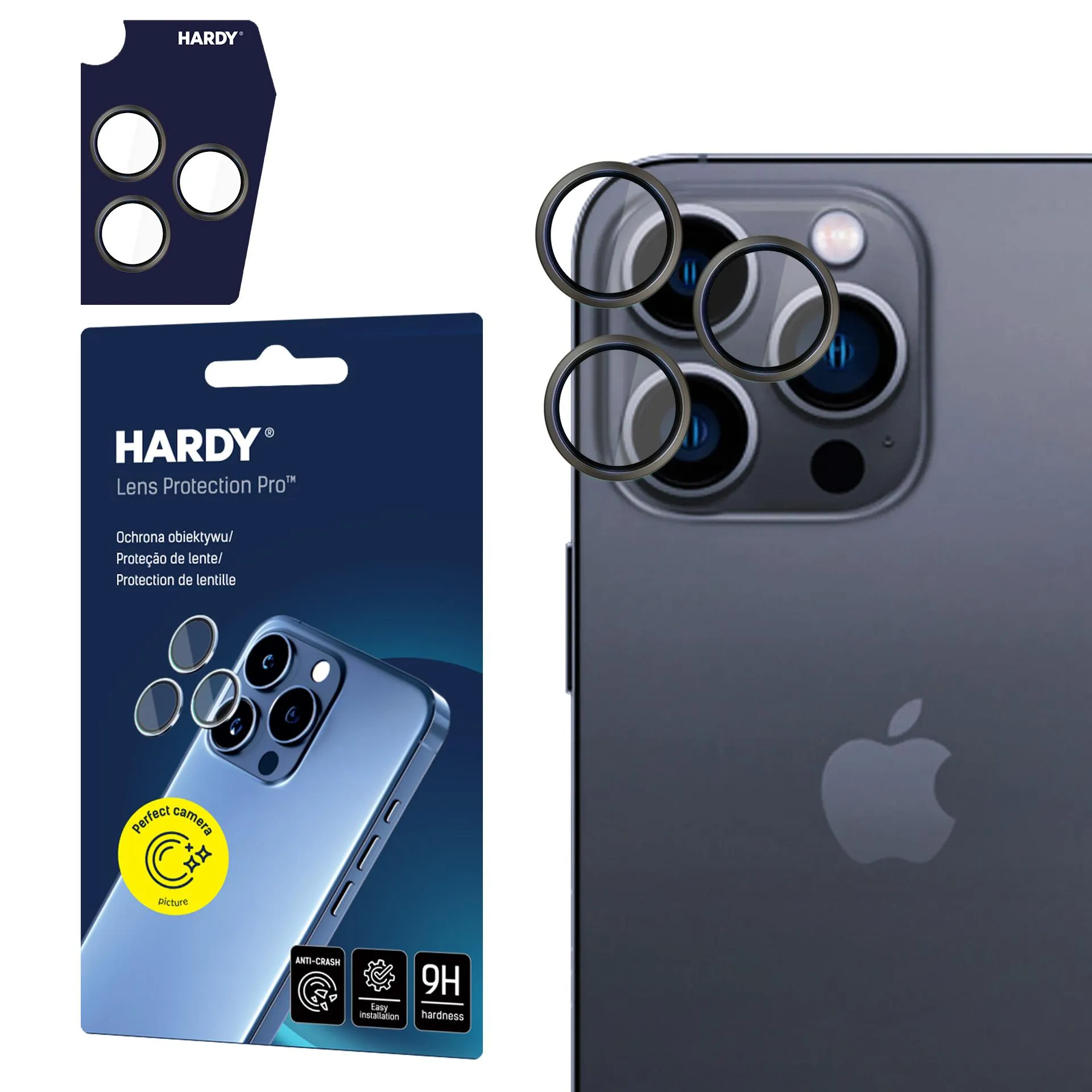 Ochrana objektivu na Apple iPhone 15 Pro - 3mk HARDY Lens Protection Pro