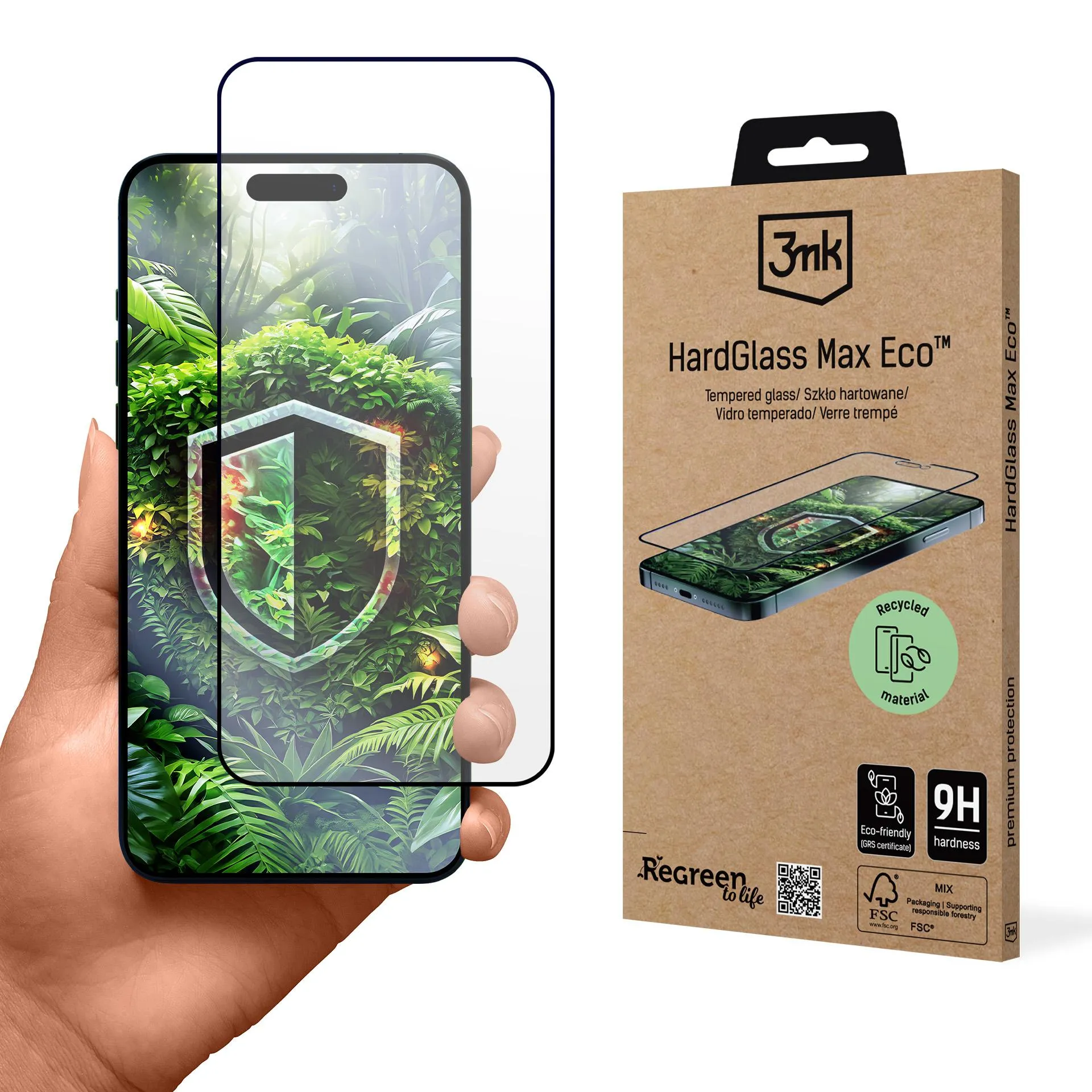 Tvrzené sklo na Apple iPhone 16 Pro - 3mk HardGlass Max Eco
