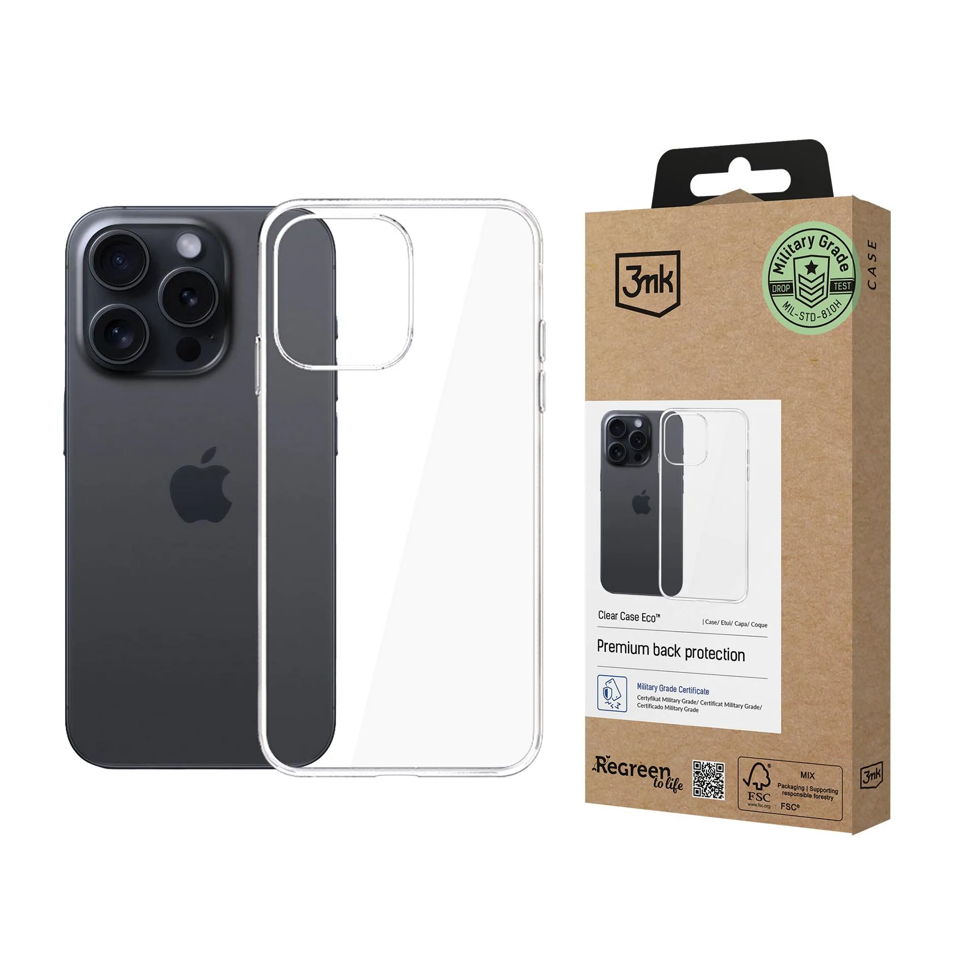 Pouzdro na Apple iPhone 16 Pro Max - 3mk Clear Case Eco