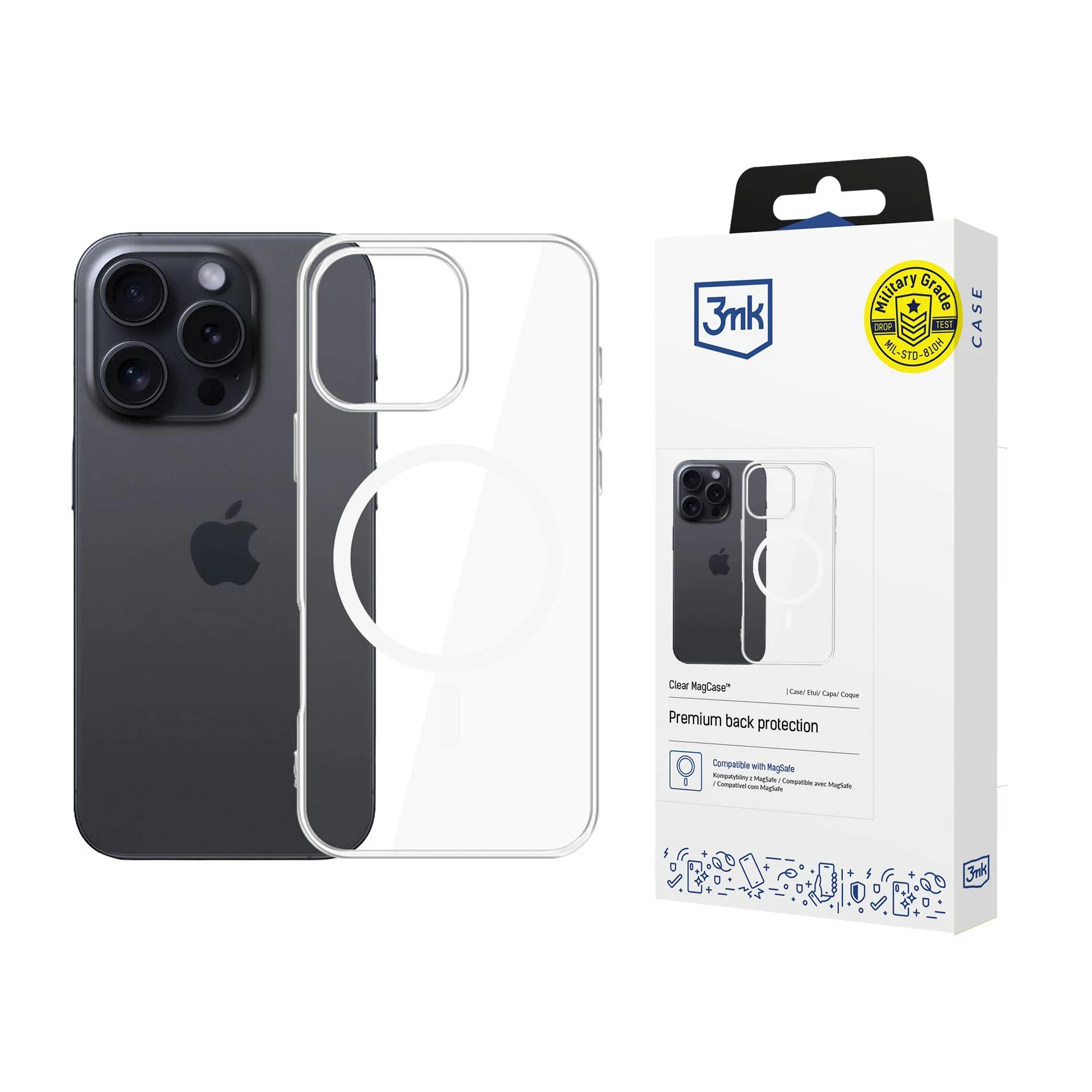 Pouzdro na Apple iPhone 16 Pro Max - 3mk Clear MagCase