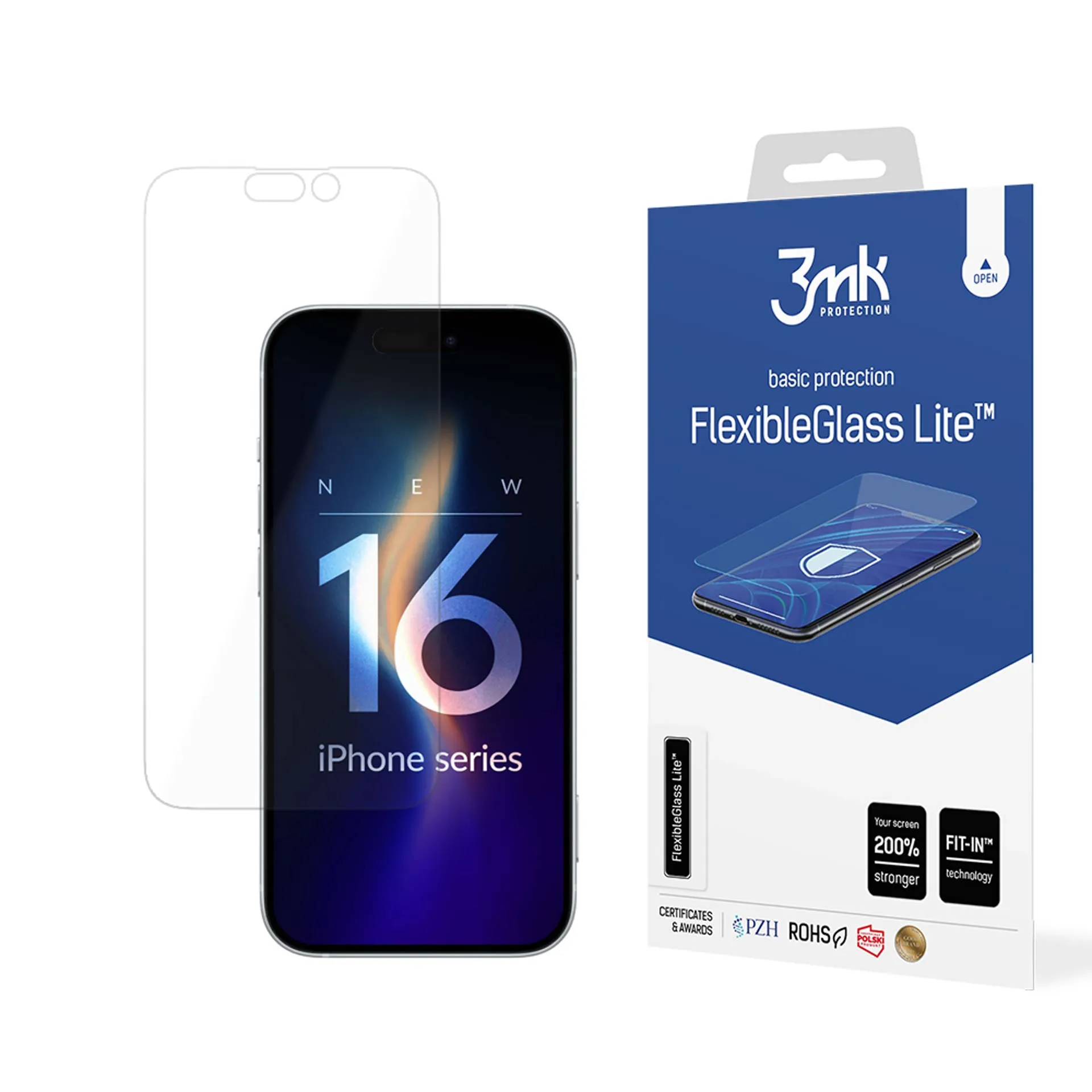 Nerozbitné hybridní sklo na Apple iPhone 16 Pro Max - 3mk FlexibleGlass Lite