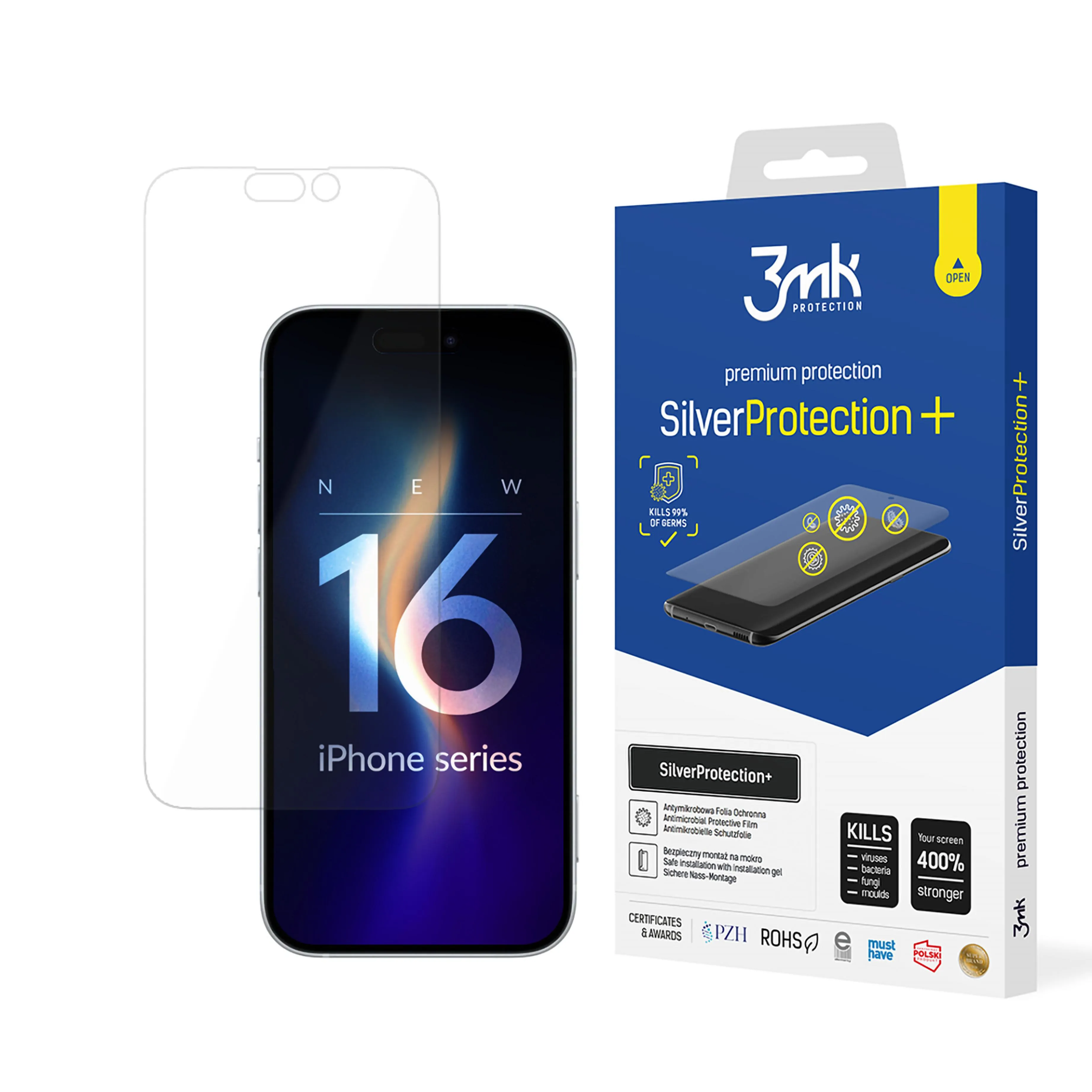 Antinárazová ochranná fólie na Apple iPhone 16 Pro Max - 3mk SilverProtection+