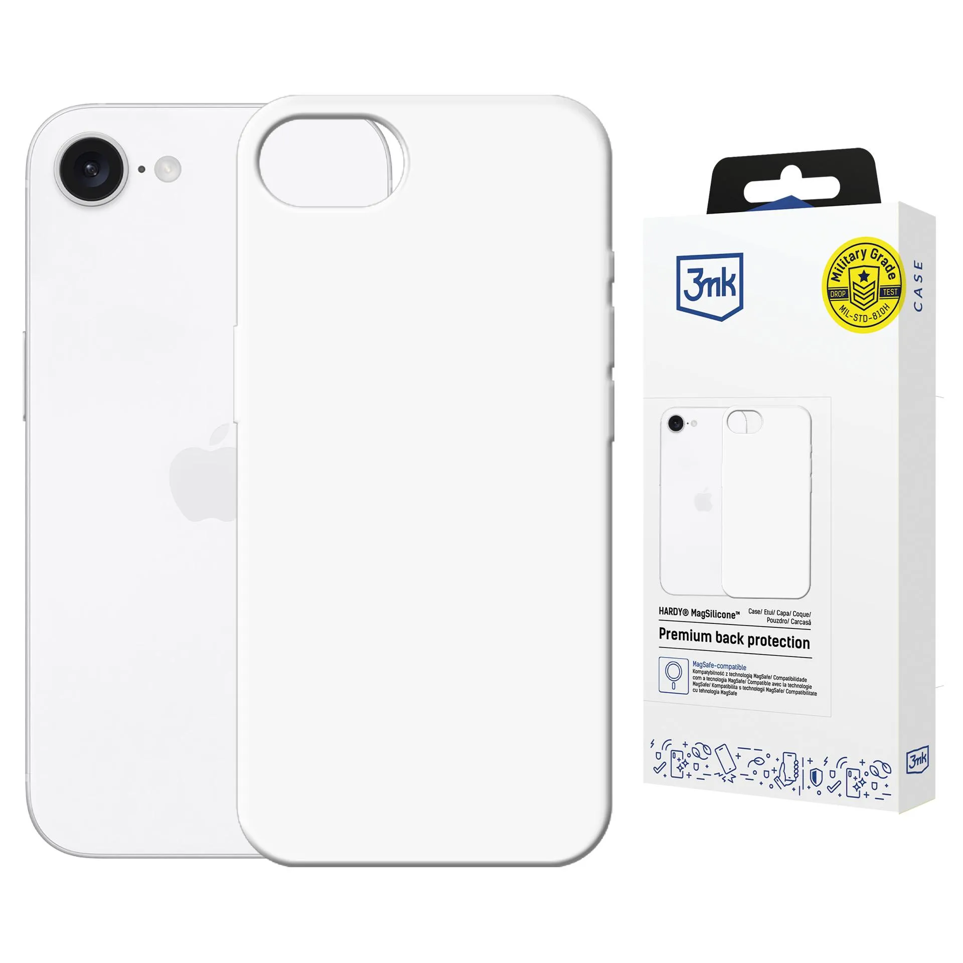 Pouzdro na Apple iPhone 16E - 3mk Hardy MagSilicone Bílá