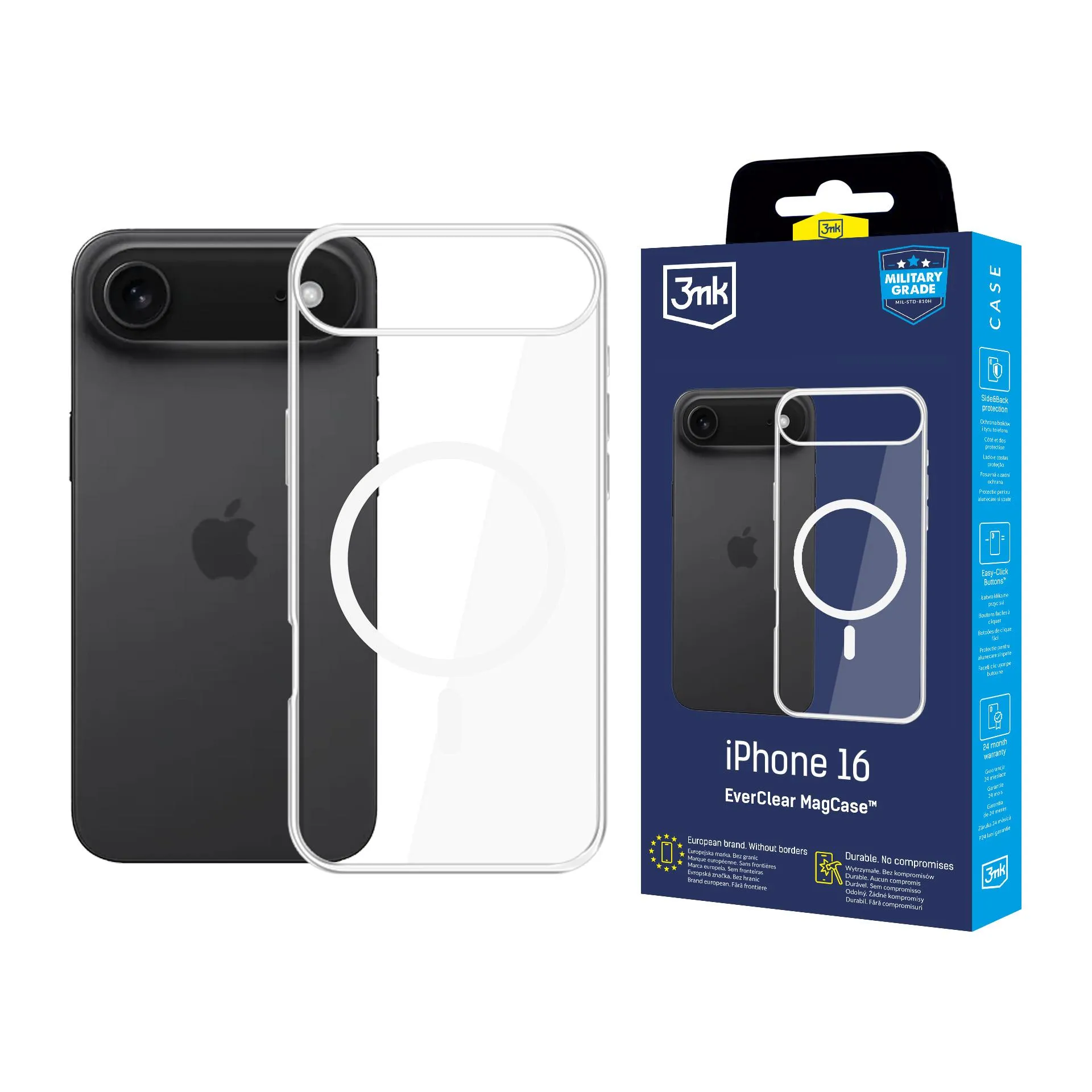 Pouzdro na Apple iPhone 17 Air - 3mk EverClear MagCase