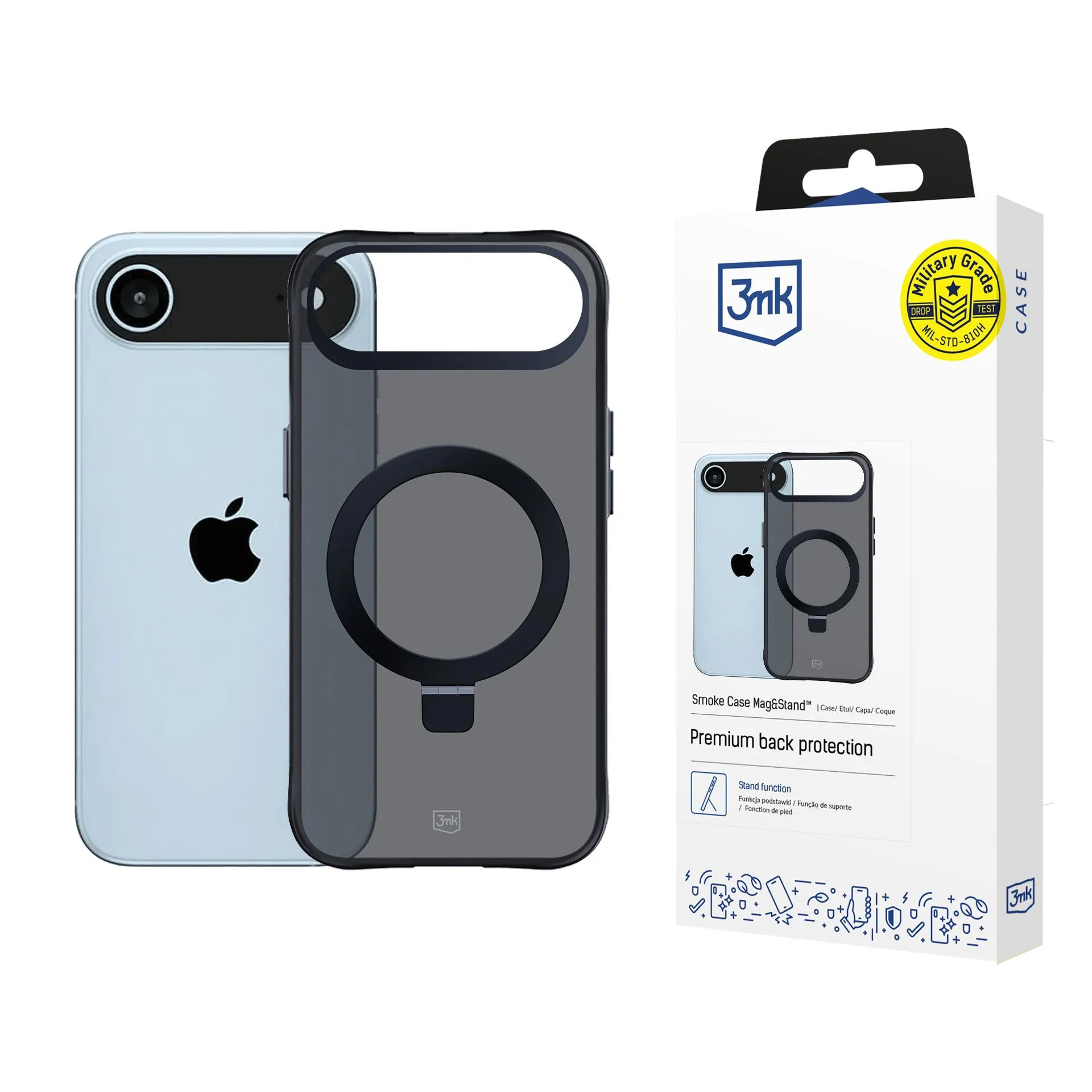 Pouzdro na Apple iPhone 17 Air - 3mk Smoke Case Mag&Stand