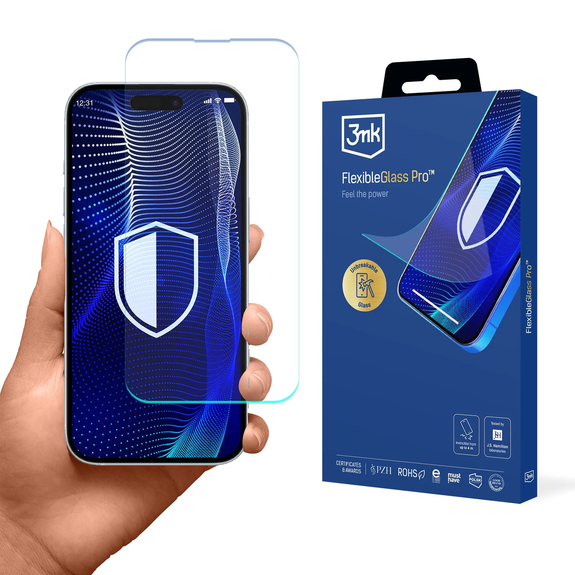 Nedrtící sklo na Apple iPhone 17 Pro - 3mk FlexibleGlass Pro