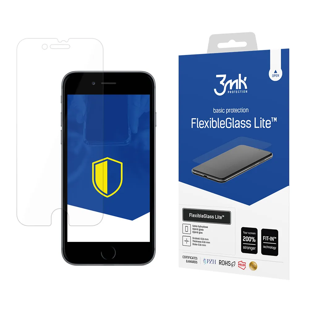 Nerozbitné hybridní sklo na Apple iPhone 7 - 3mk FlexibleGlass Lite