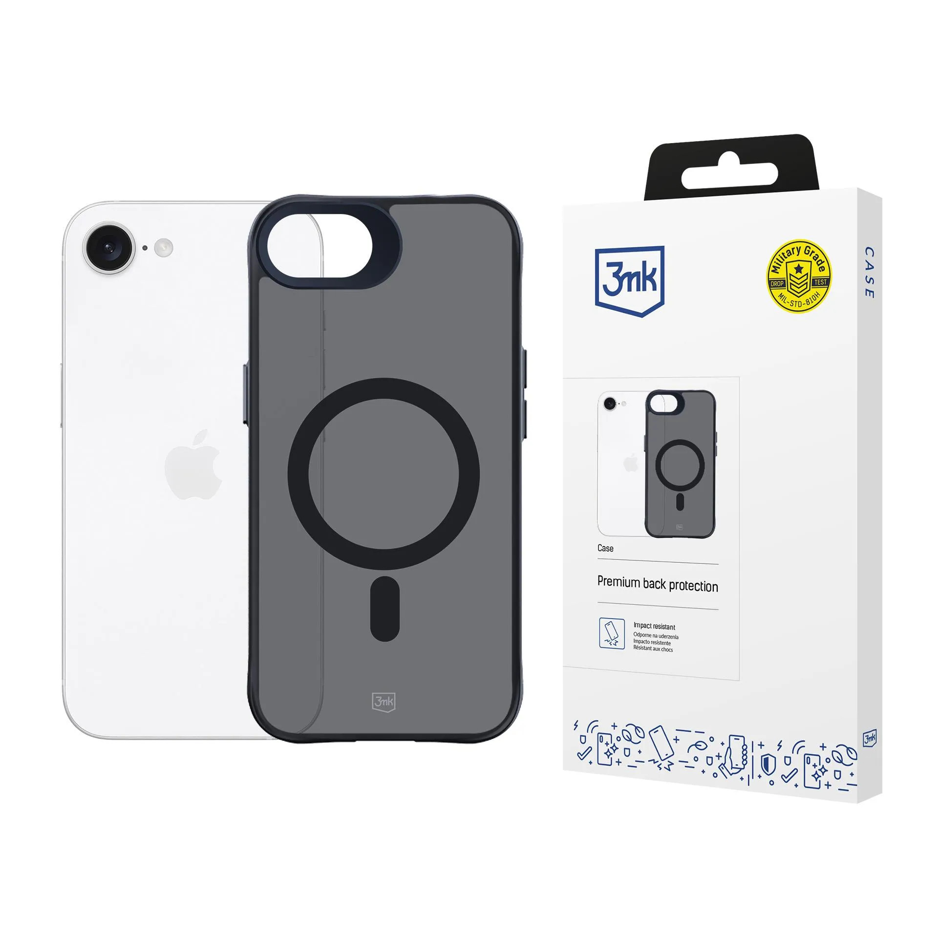 Pouzdro na Apple iPhone 16E - 3mk Smoke MagCase