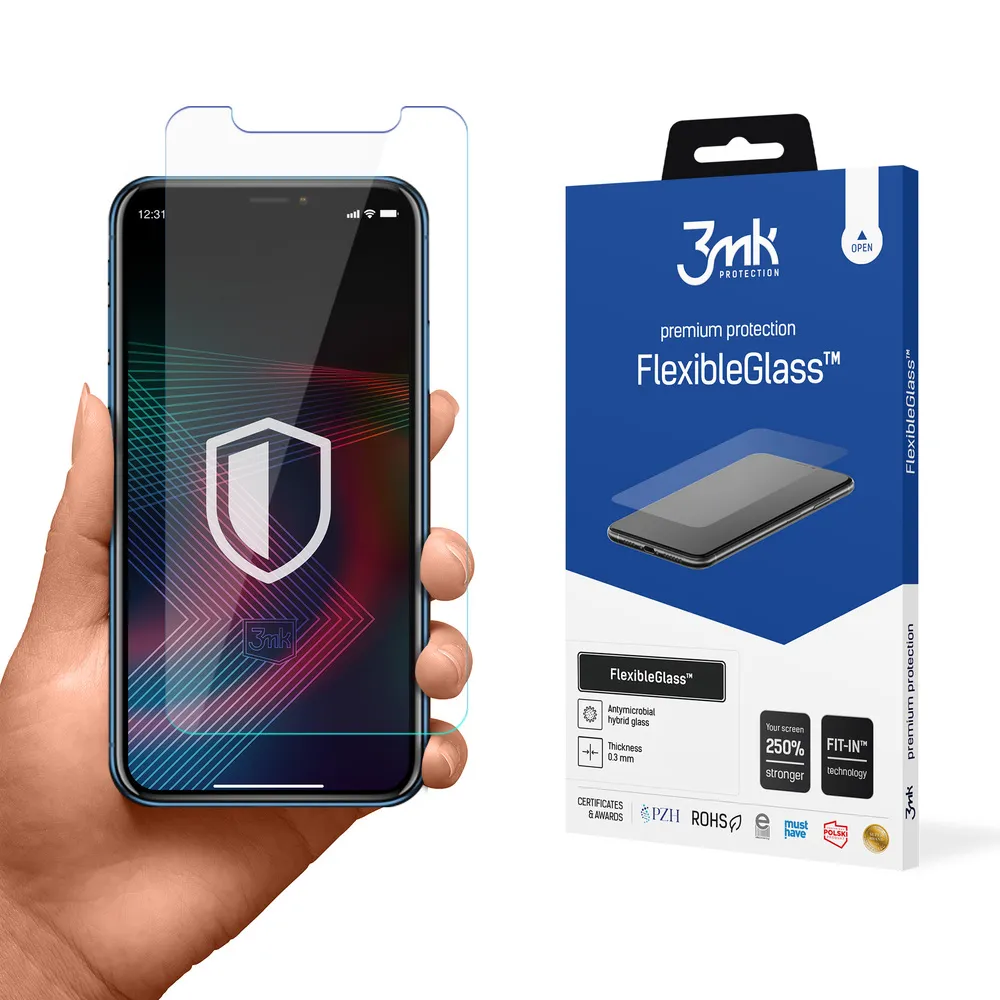 Nerozbitné hybridní sklo na Apple iPhone Xr - 3mk FlexibleGlass™