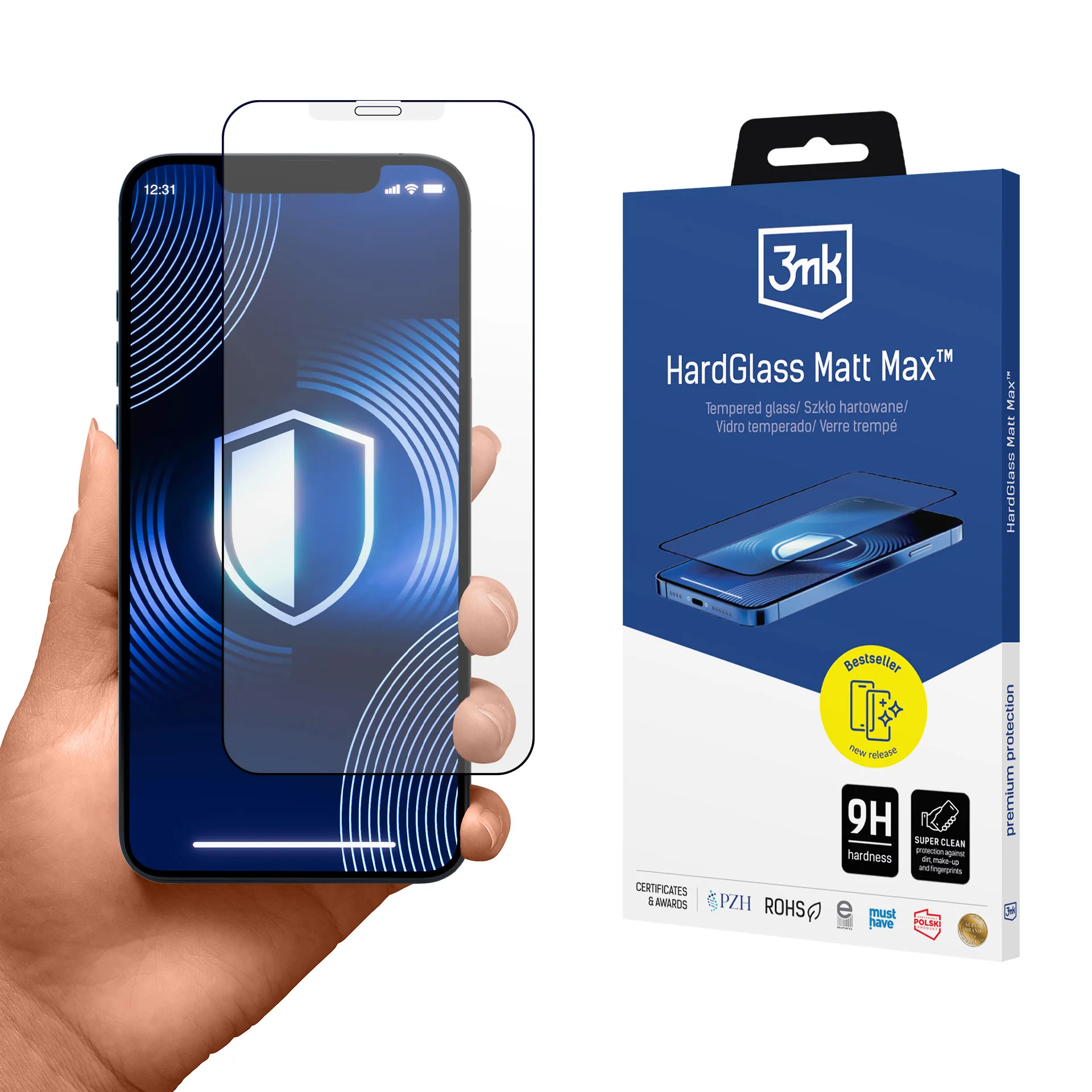 Matné tvrzené sklo na Apple iPhone XS Max/11 Pro Max - 3mk HardGlass Matt Max