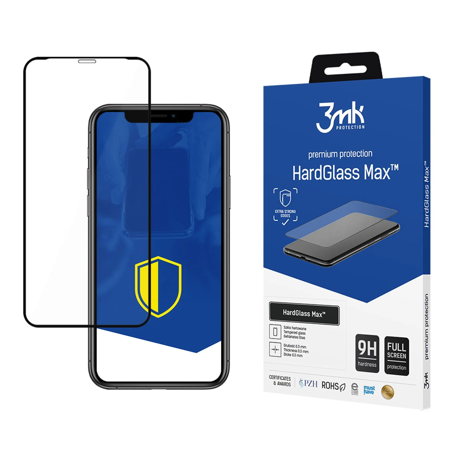 Vyztužené tvrzené sklo na Apple iPhone XS Max/11 Pro Max - 3mk HardGlass Max