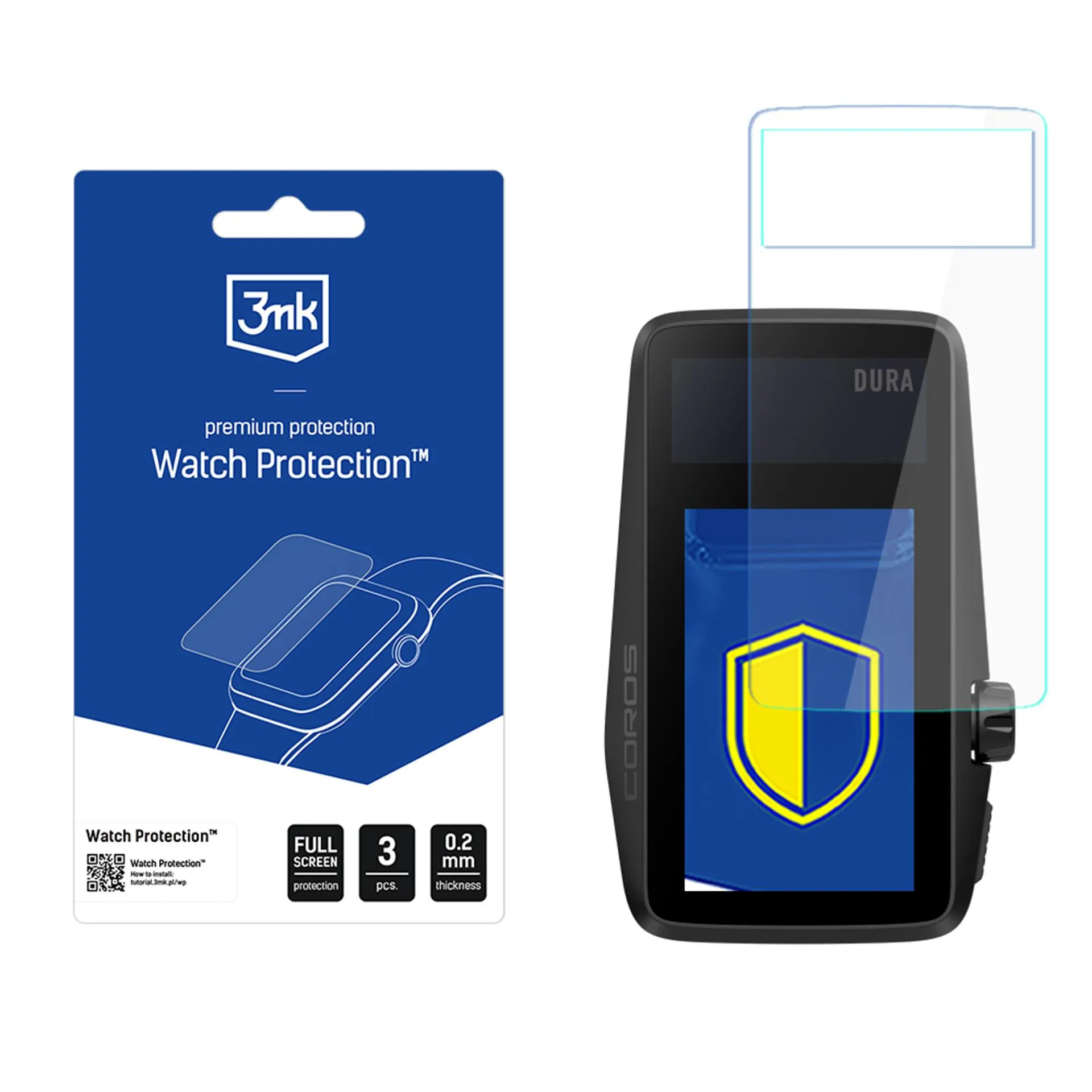 Ochranné sklo na displej chytrých hodinek Coros Dura - 3mk Watch Protection