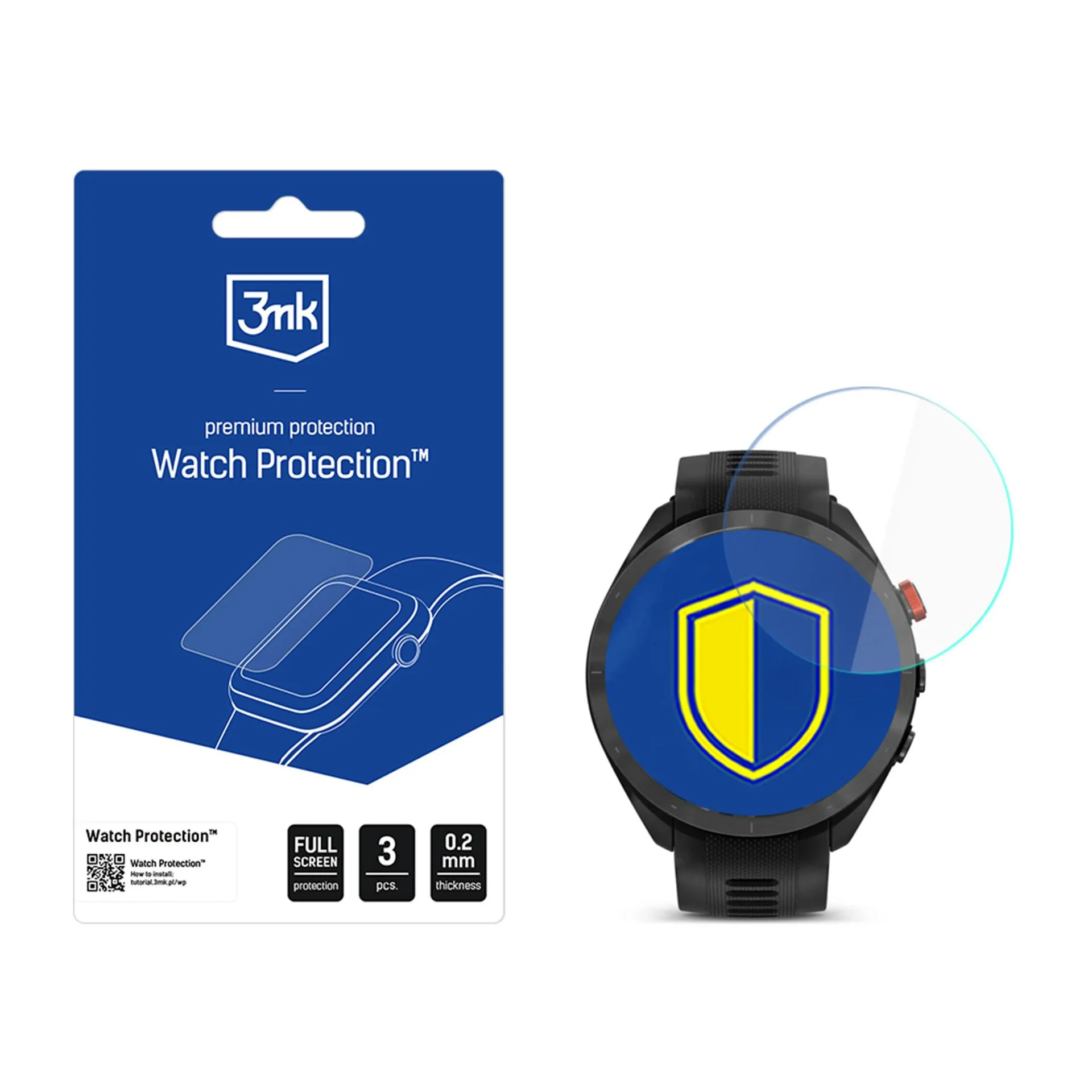 Ochranné sklo na displej chytrých hodinek Garmin Approach S70 47mm - 3mk Watch Protection