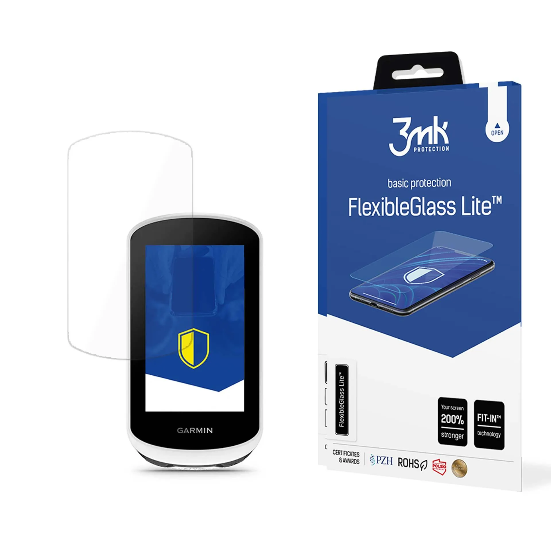 Nerozbitné hybridní sklo na Garmin Edge Explore 2 - 3mk FlexibleGlass Lite