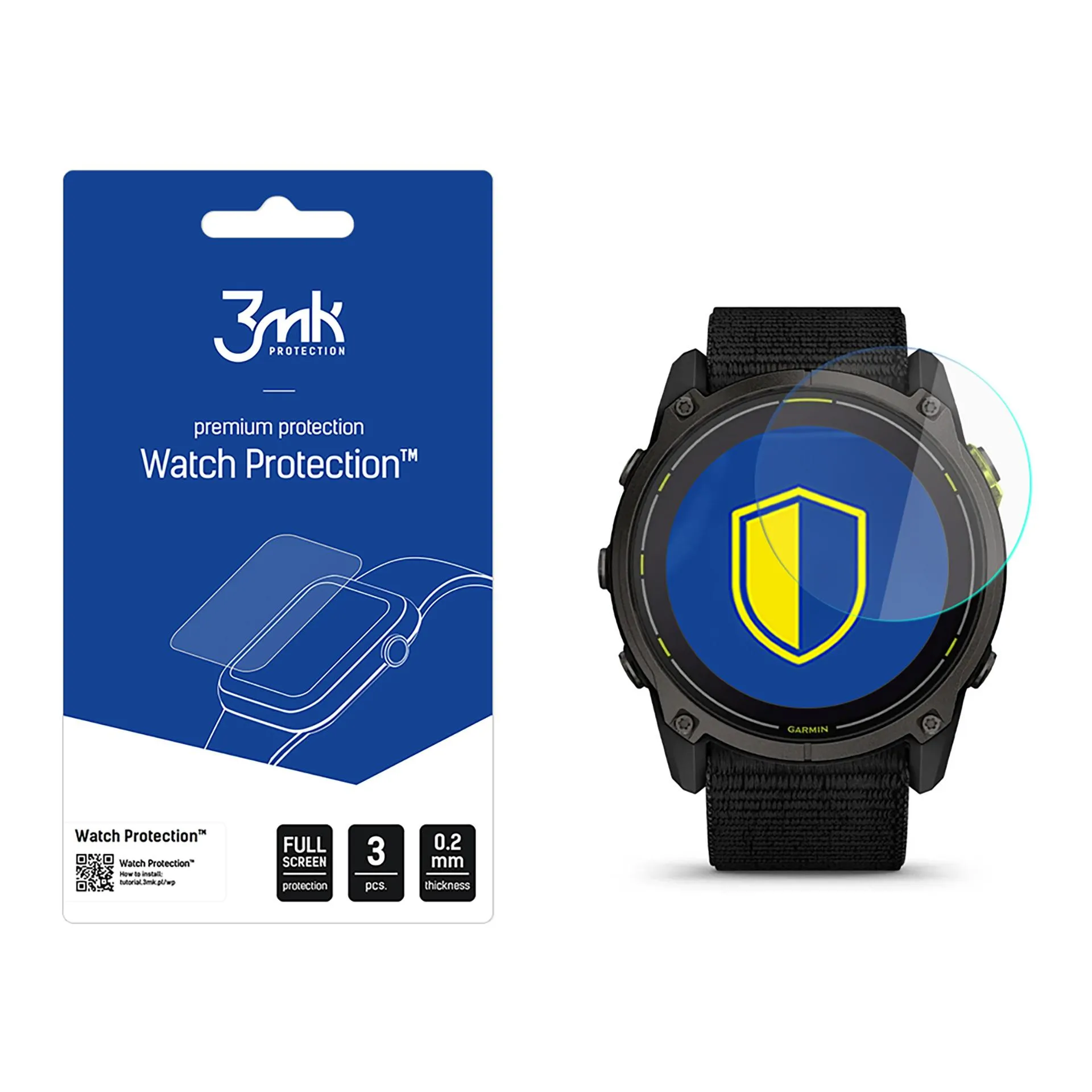 Ochranné sklo na displej chytrých hodinek Garmin Enduro 3 - 3mk Watch Protection