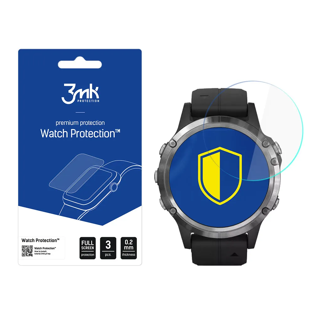 Ochranné sklo na displej chytrých hodinek Garmin Fenix 5 Plus - 3mk Watch Protection