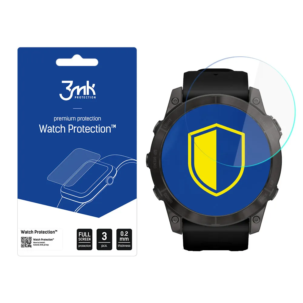 Ochranné sklo na displej chytrých hodinek Garmin Fenix 7 - 3mk Watch Protection