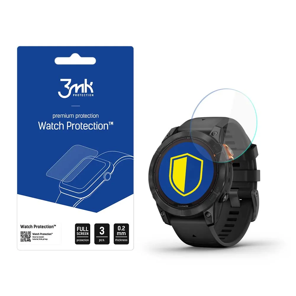 Ochranné sklo na displej chytrých hodinek Garmin Fenix 7 Pro Solar - 3mk Watch Protection