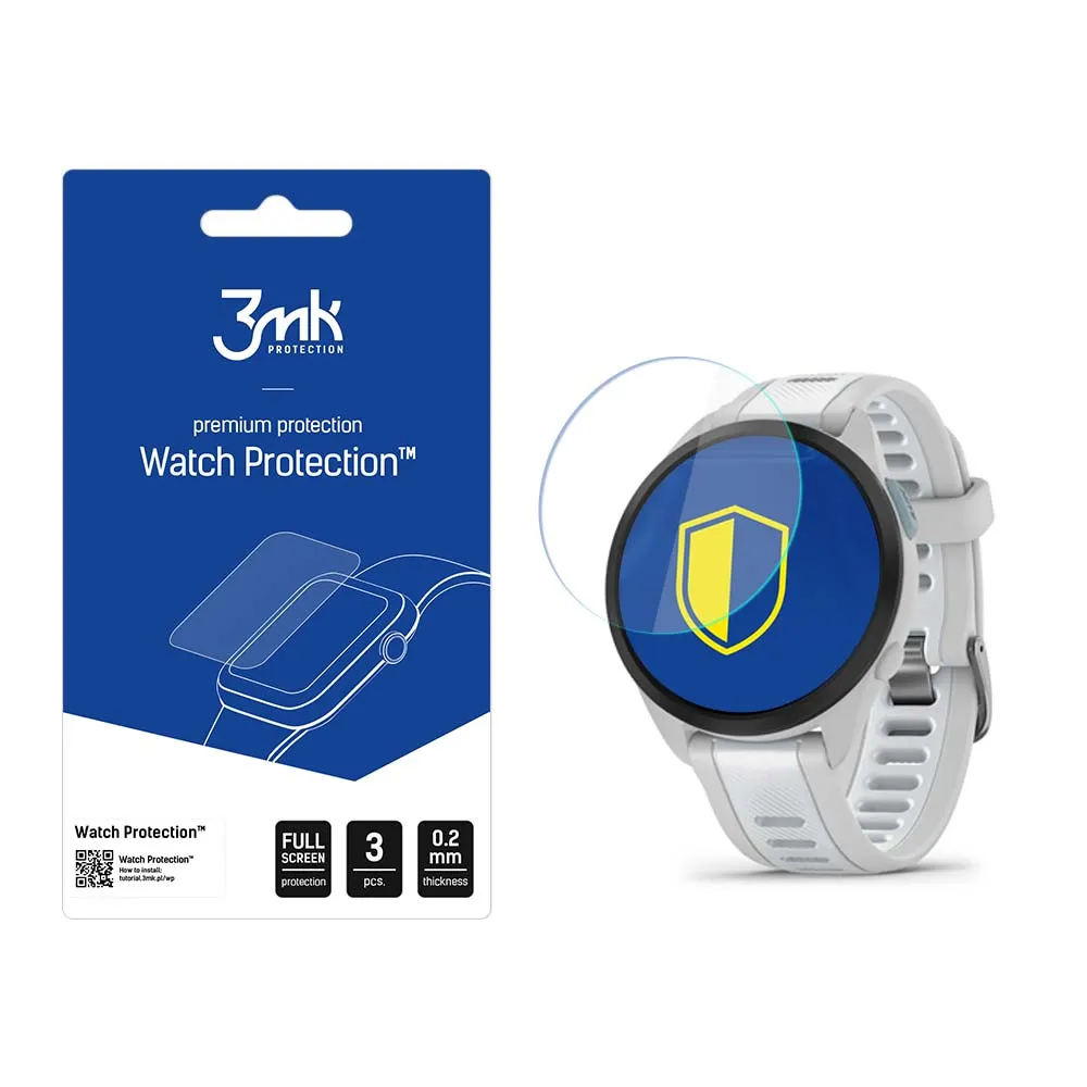 Ochranné sklo na displej chytrých hodinek Garmin Forerunner 165 - 3mk Watch Protection