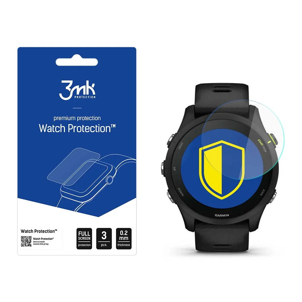 Ochranné sklo na displej chytrých hodinek Garmin Forerunner 255 - 3mk Watch Protection