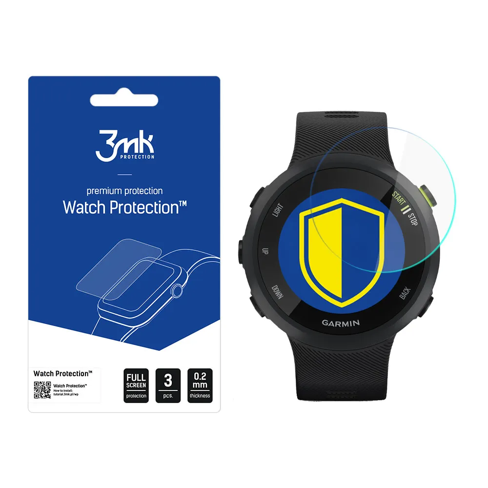 Ochranné sklo na displej chytrých hodinek Garmin Forerunner 45 - 3mk Watch Protection
