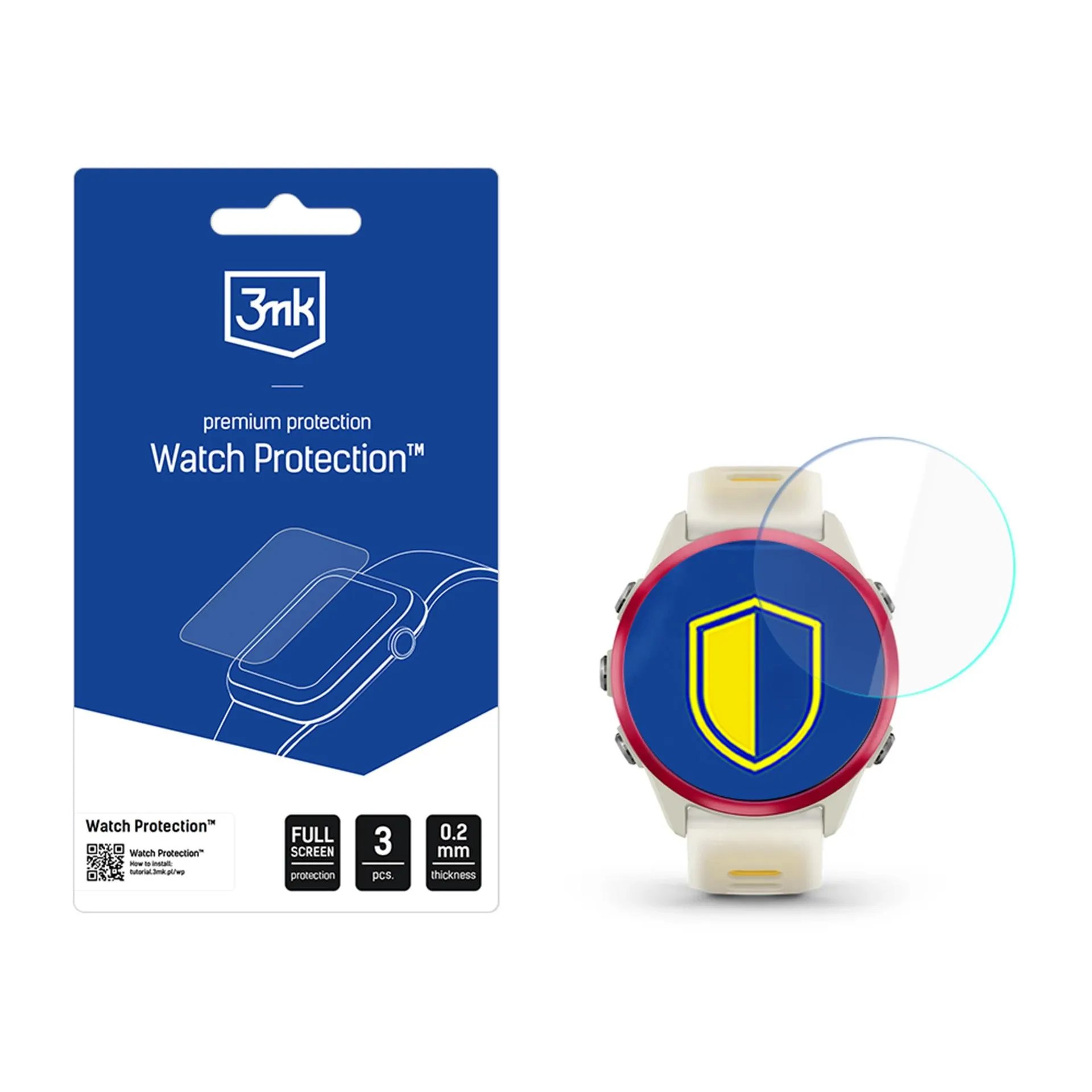 Ochranná fólie na displej chytrých hodinek Garmin Forerunner 570 (42mm) - 3mk Watch Protection