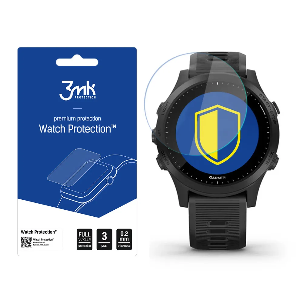 Ochranné sklo na displej chytrých hodinek Garmin Forerunner 945 - 3mk Watch Protection