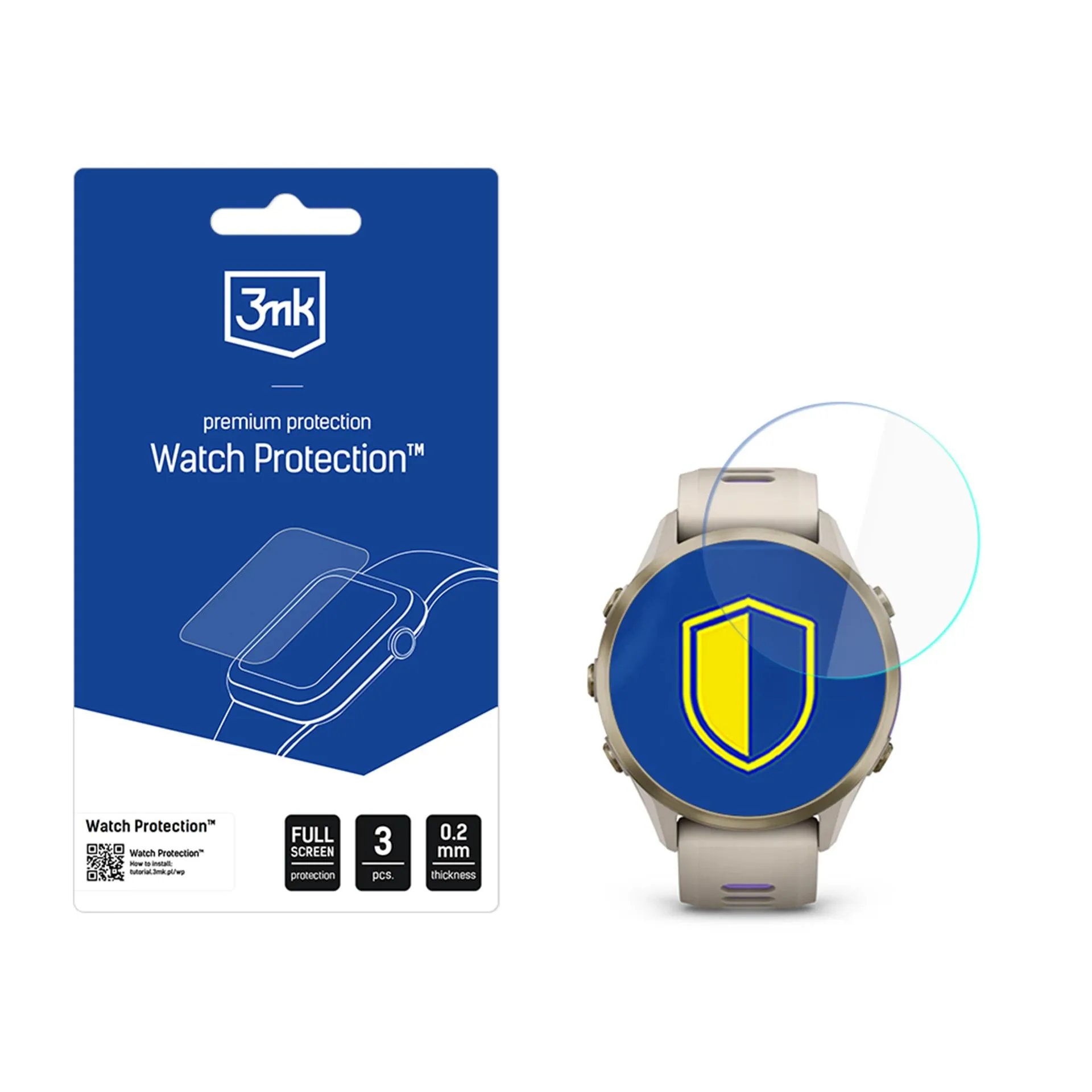 Ochranná fólie na displej chytrých hodinek Garmin Forerunner 970 (47mm) - 3mk Watch Protection