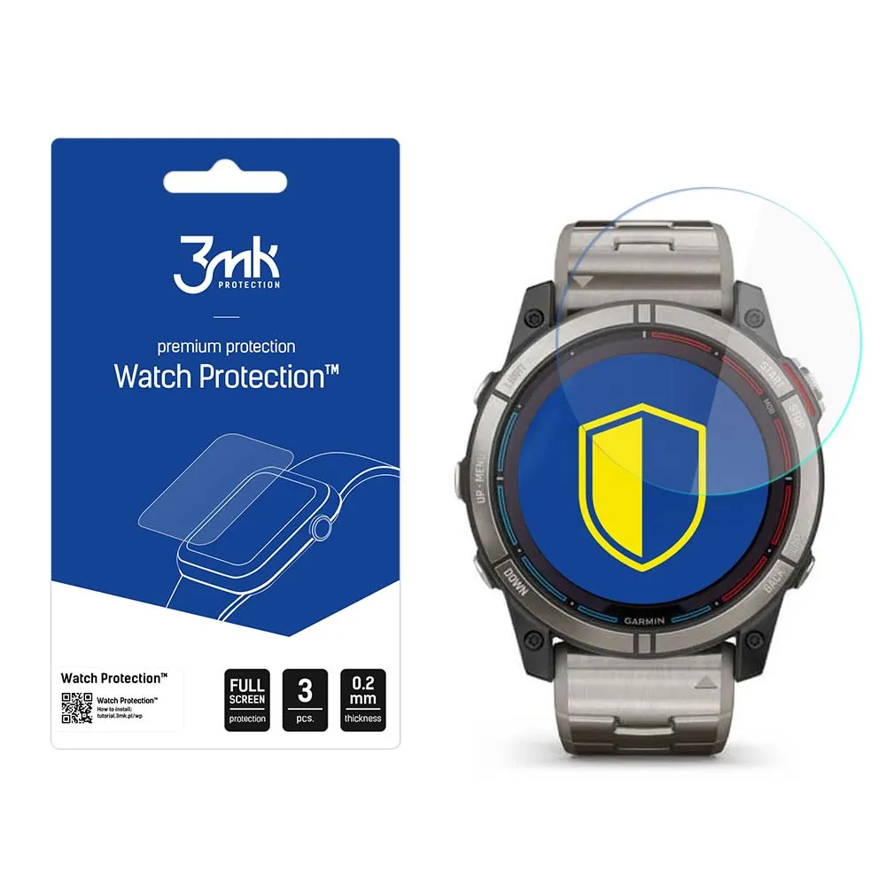 Ochranné sklo na displej chytrých hodinek Garmin Quatix 7X - 3mk Watch Protection