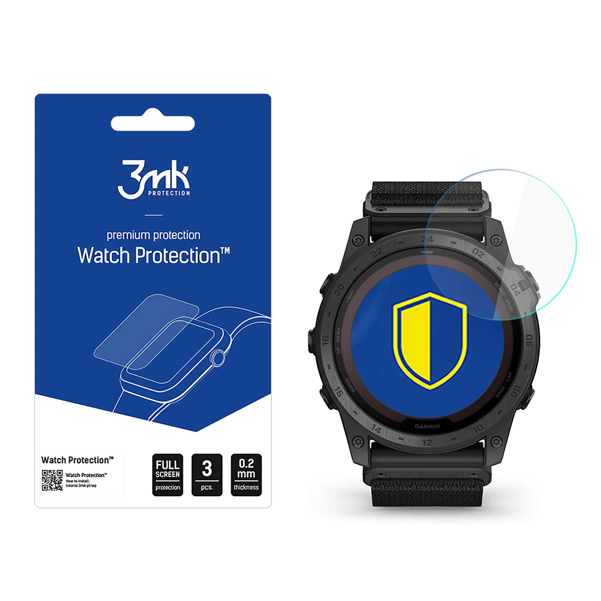 Ochranné sklo na displej chytrých hodinek Garmin Tactix 7 Pro - 3mk Watch Protection