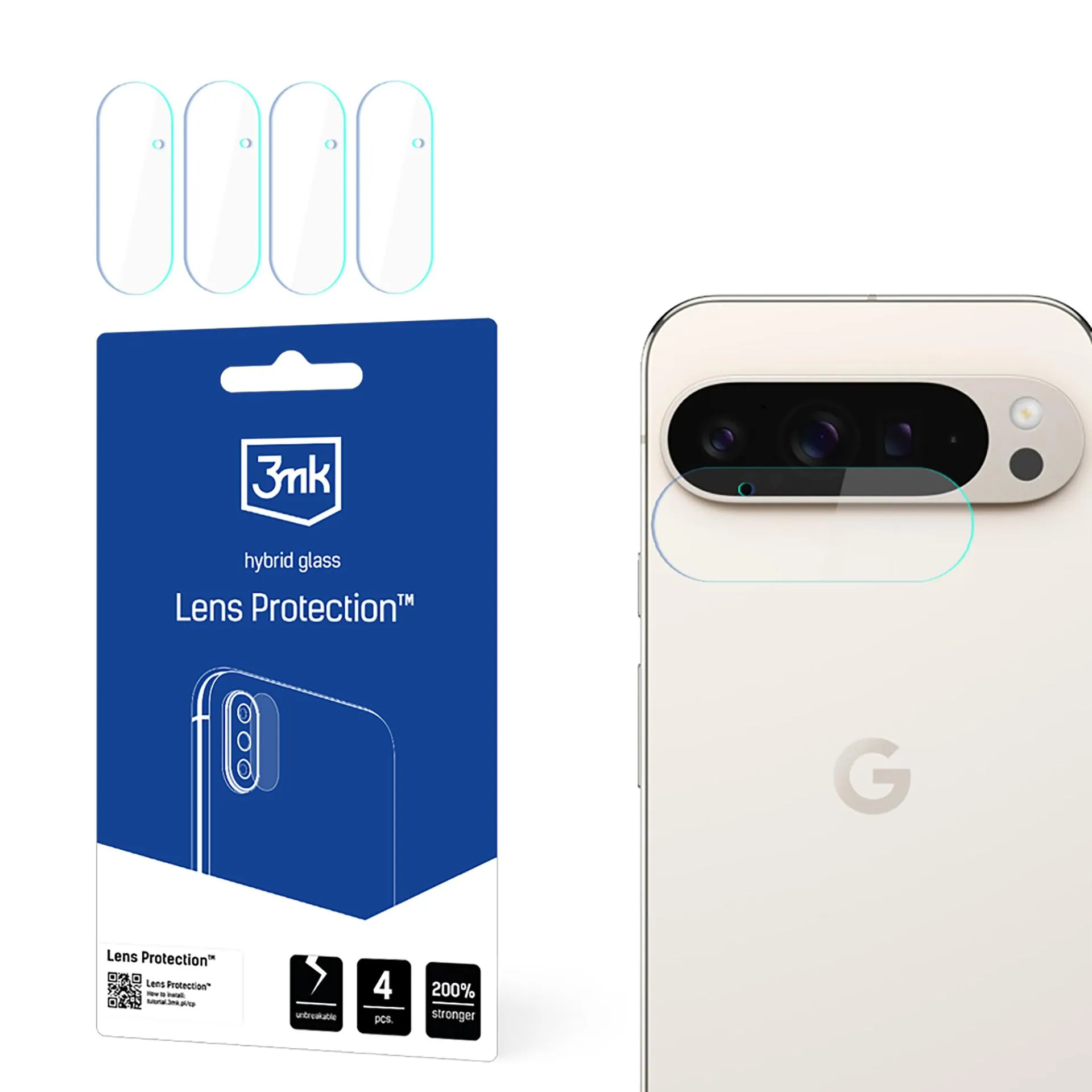 Sklo na objektiv fotoaparátu pro Google Pixel 9 Pro XL - 3mk Lens Protection