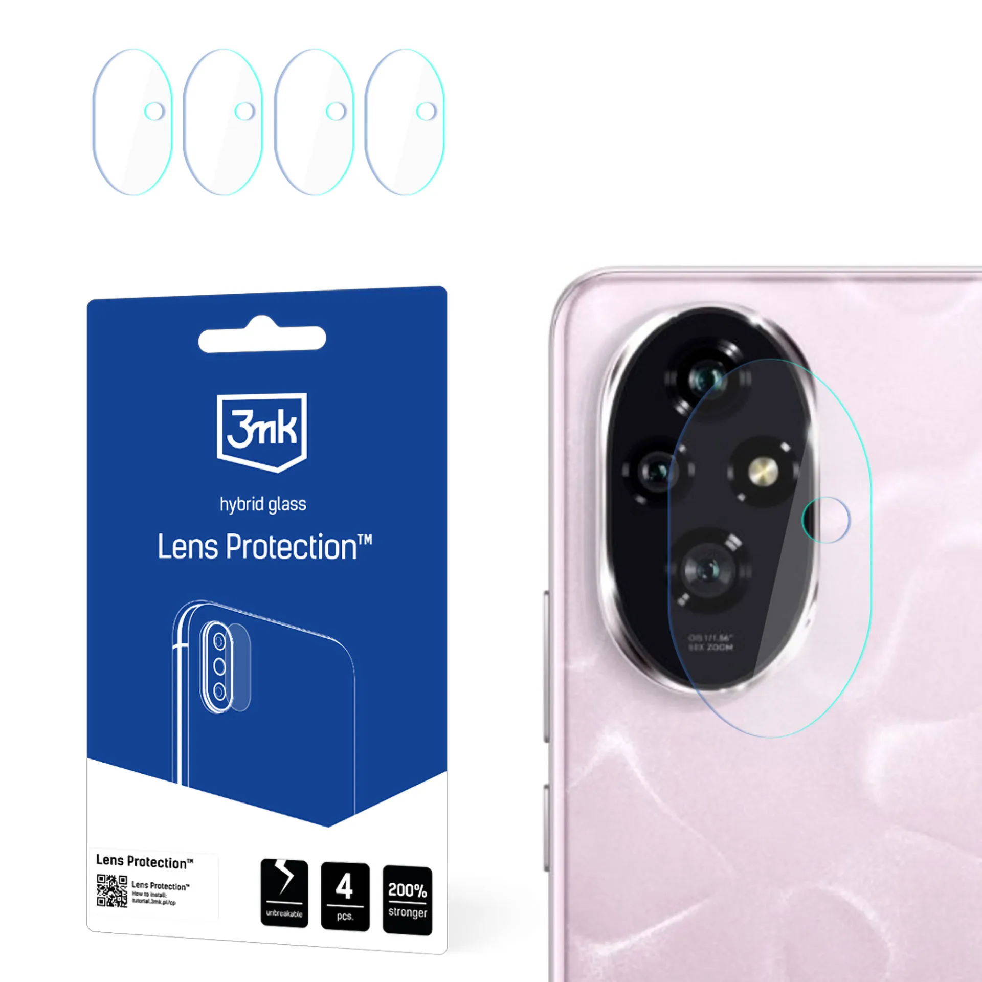 Sklo na objektiv fotoaparátu pro Honor 200 - 3mk Lens Protection