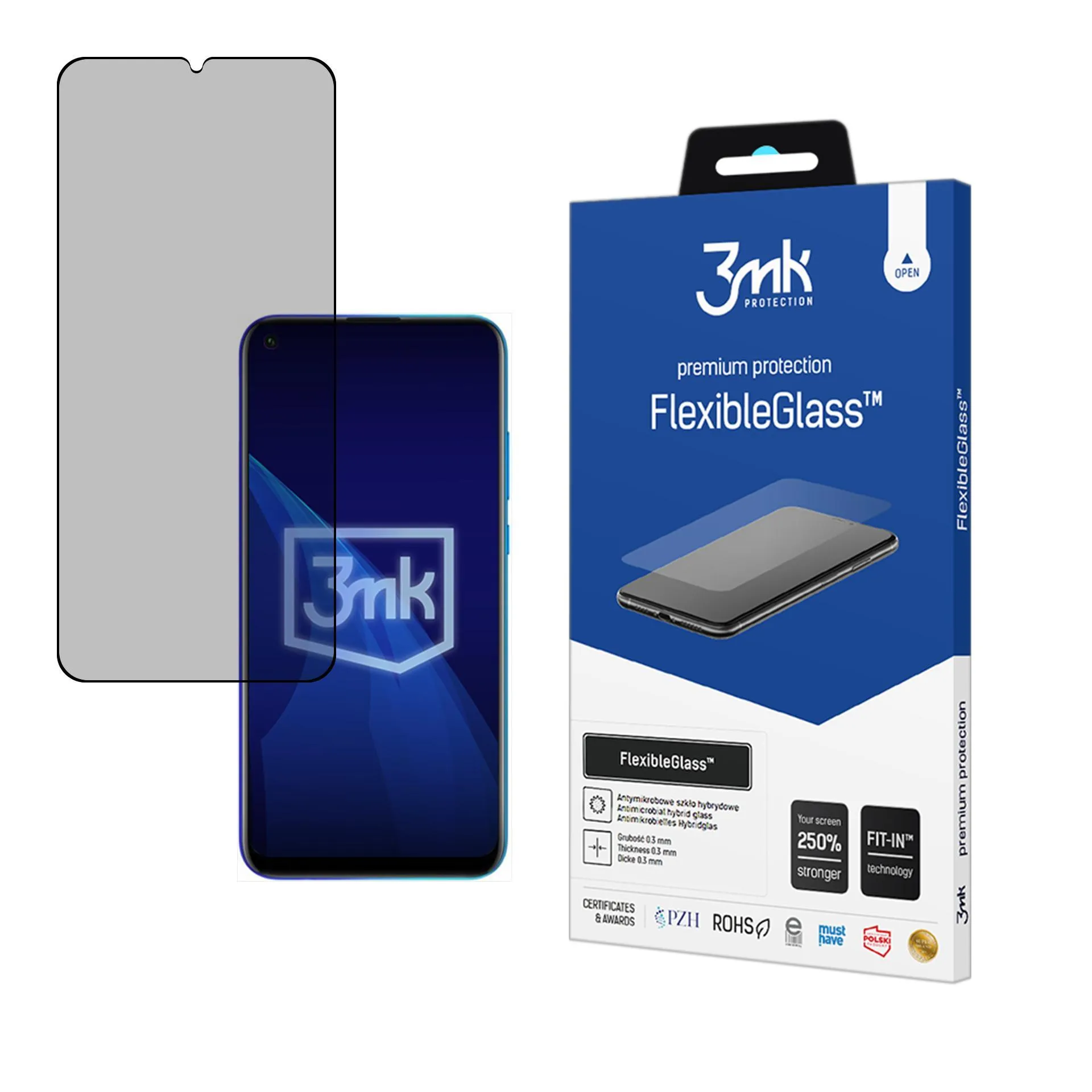 Hybridní nerozbitné sklo na Honor Play 9C - 3mk FlexibleGlass™