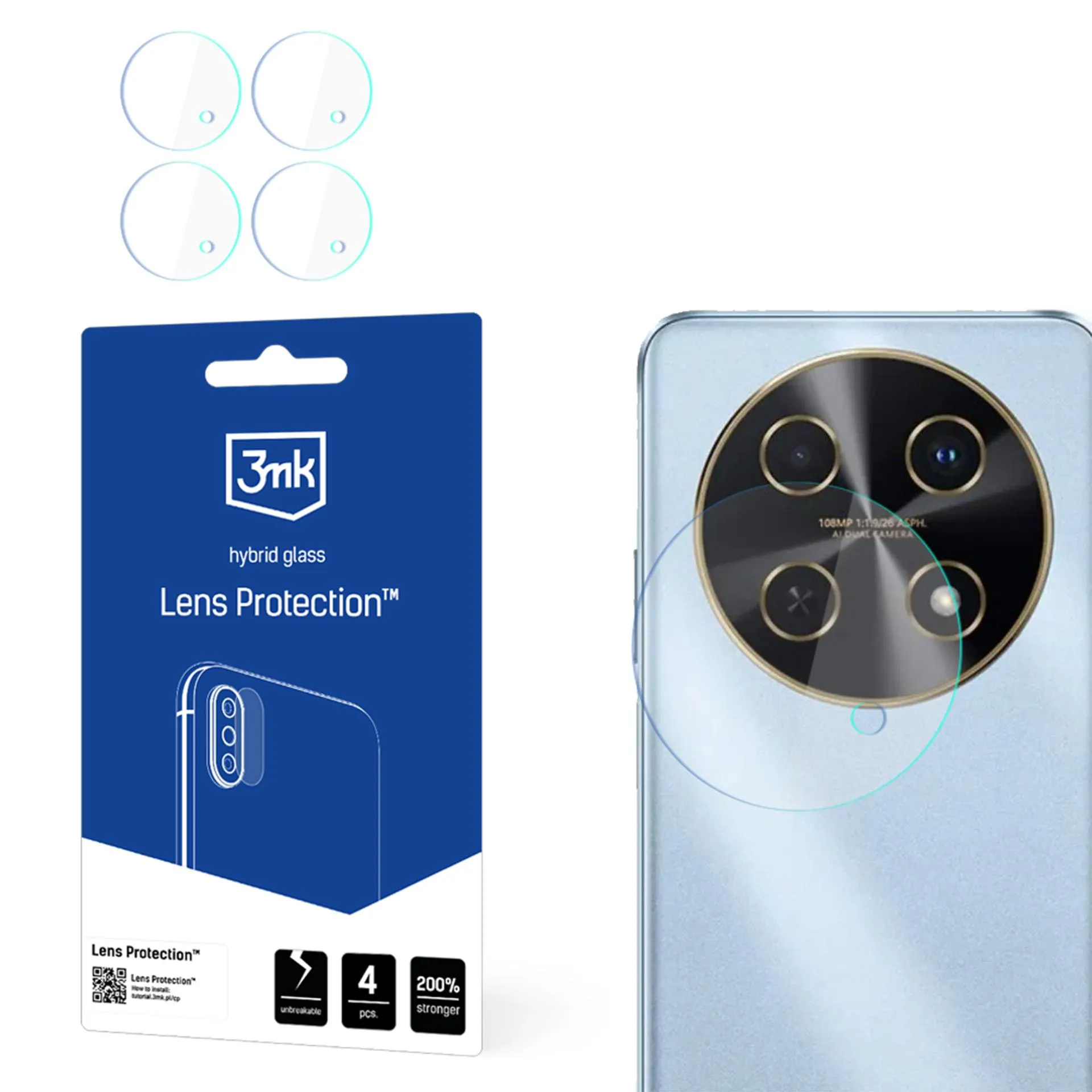 Sklo na objektiv fotoaparátu pro Huawei Nova 13i - 3mk Lens Protection