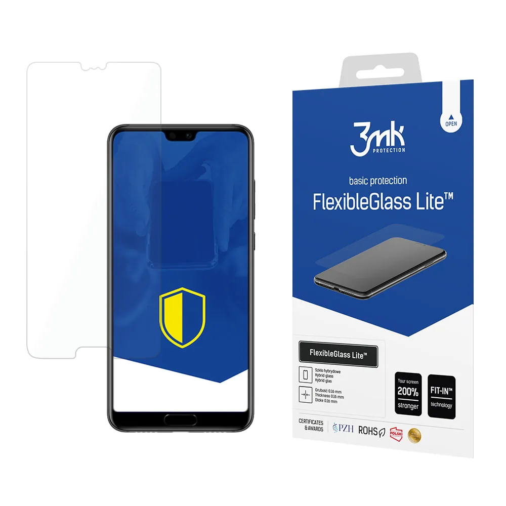 Nerozbitné hybridní sklo na Huawei P20 Pro - 3mk FlexibleGlass Lite