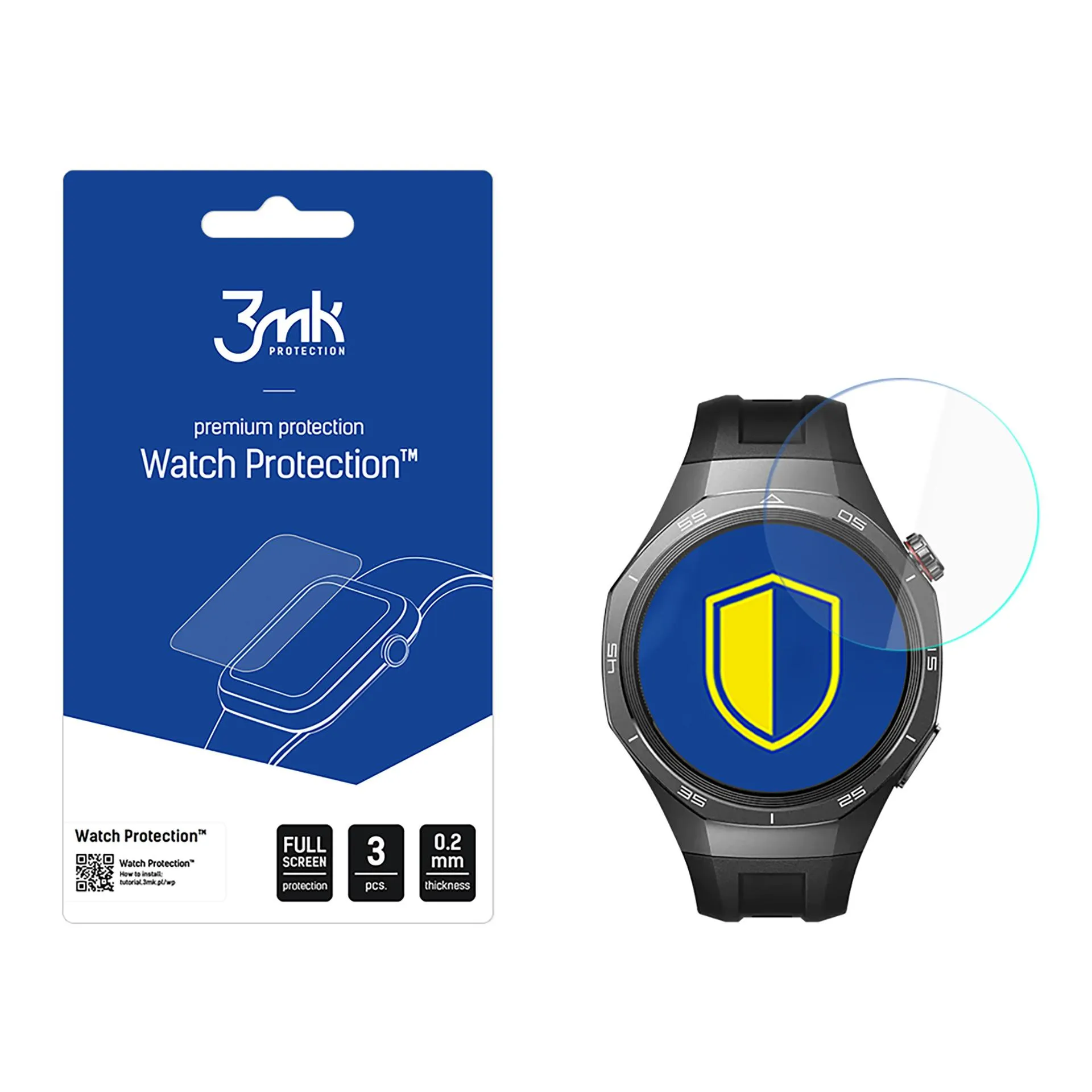 Ochranné sklo na displej chytrých hodinek Huawei Watch GT5 Pro 46mm - 3mk Watch Protection