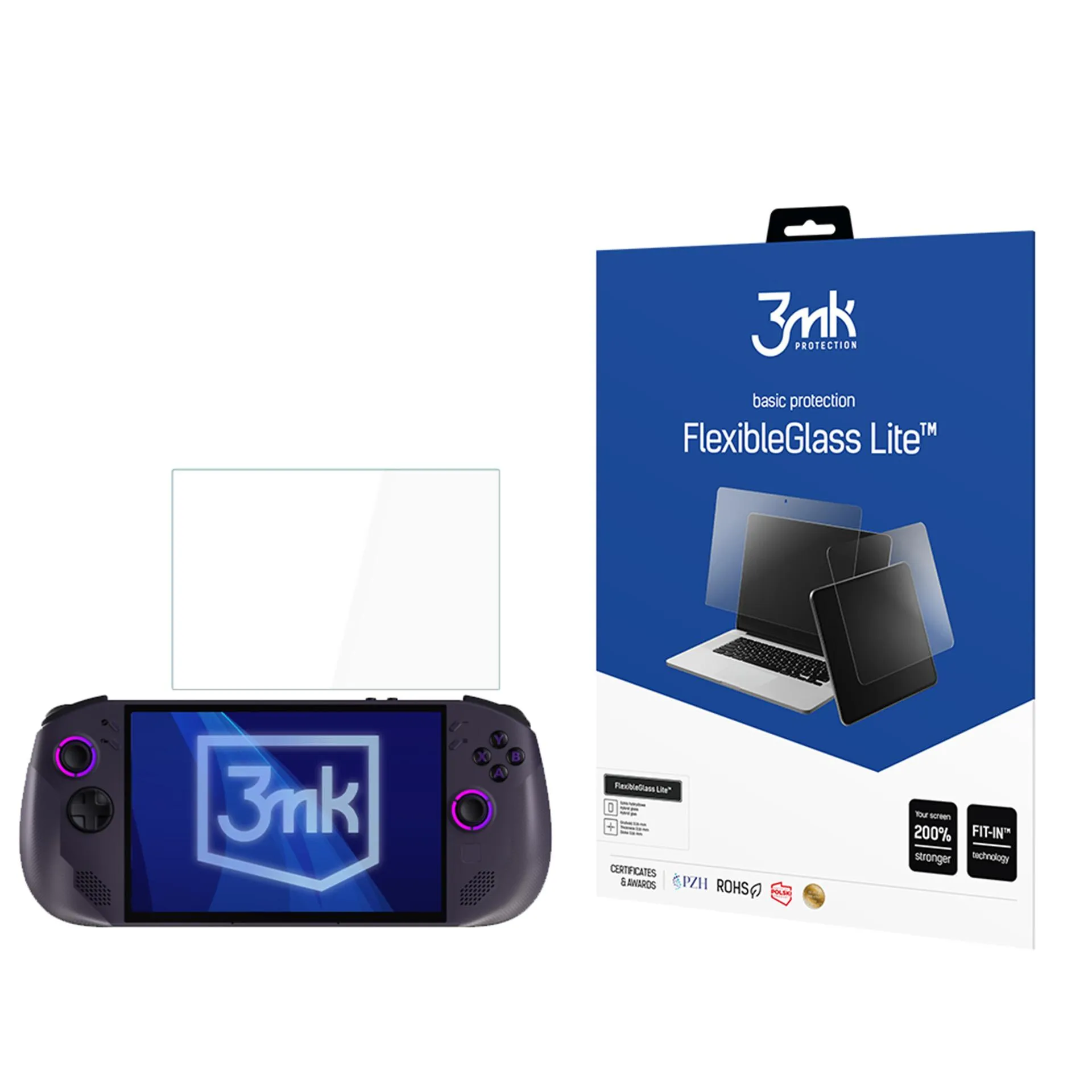 Nerozbitné hybridní sklo pro Lenovo Legion Go S - 3mk FlexibleGlass Lite