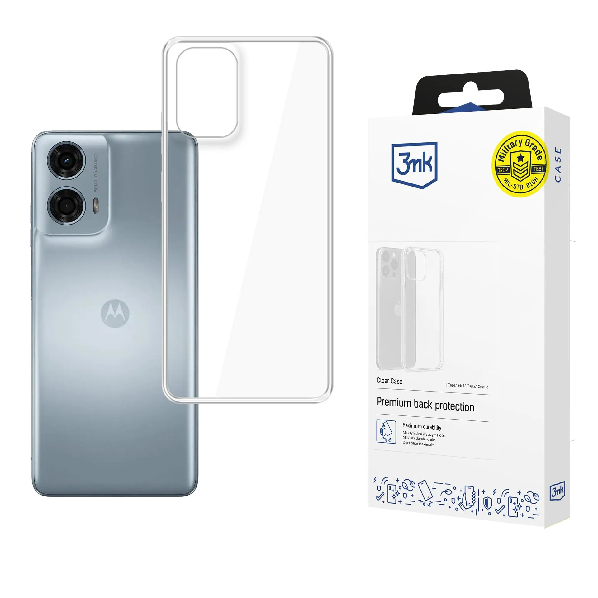 Pouzdro na Motorola Moto E14/G04/G24 Power/G24 4G - 3mk Clear Case