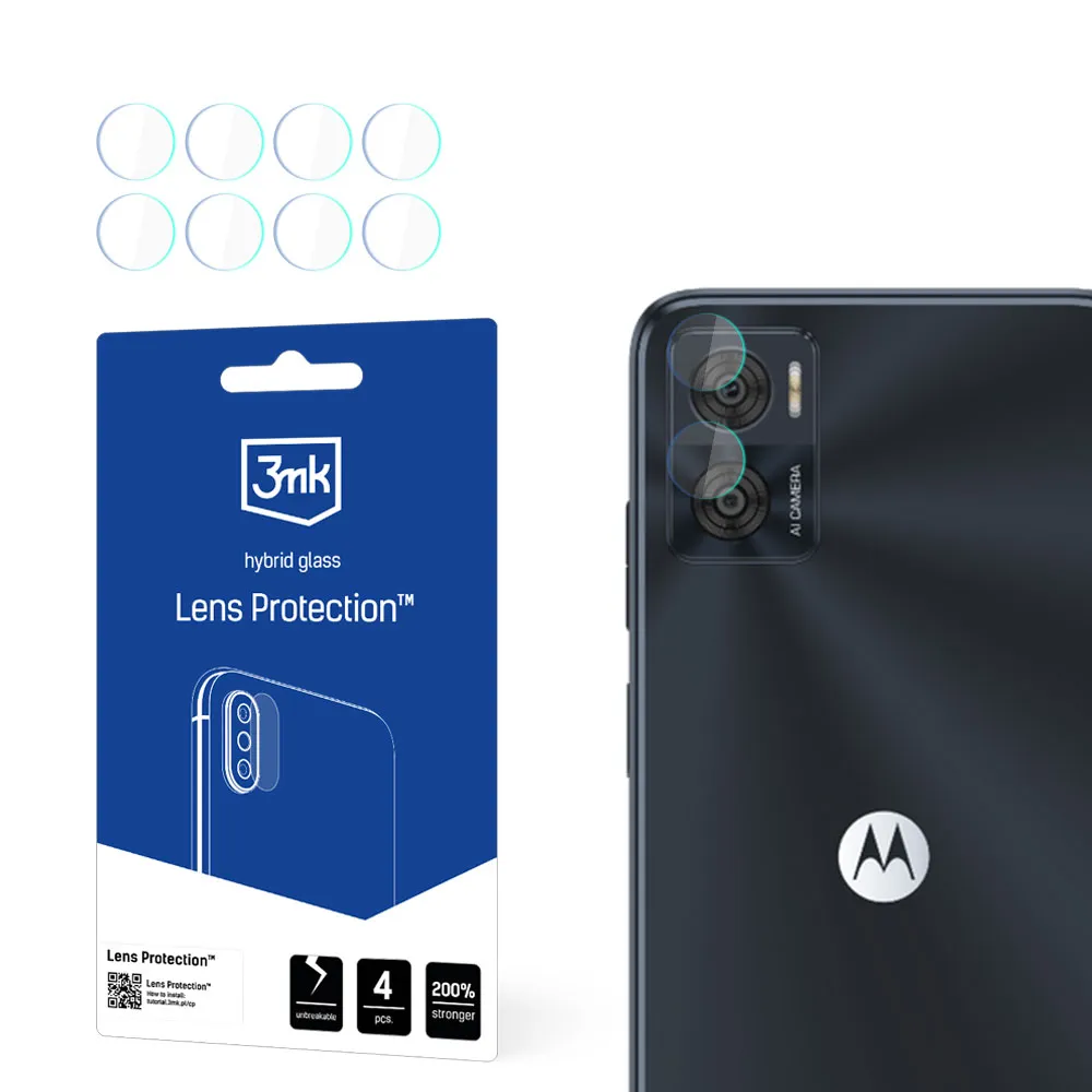 Sklo na objektiv fotoaparátu pro Motorola Moto E22/E22i - 3mk Lens Protection