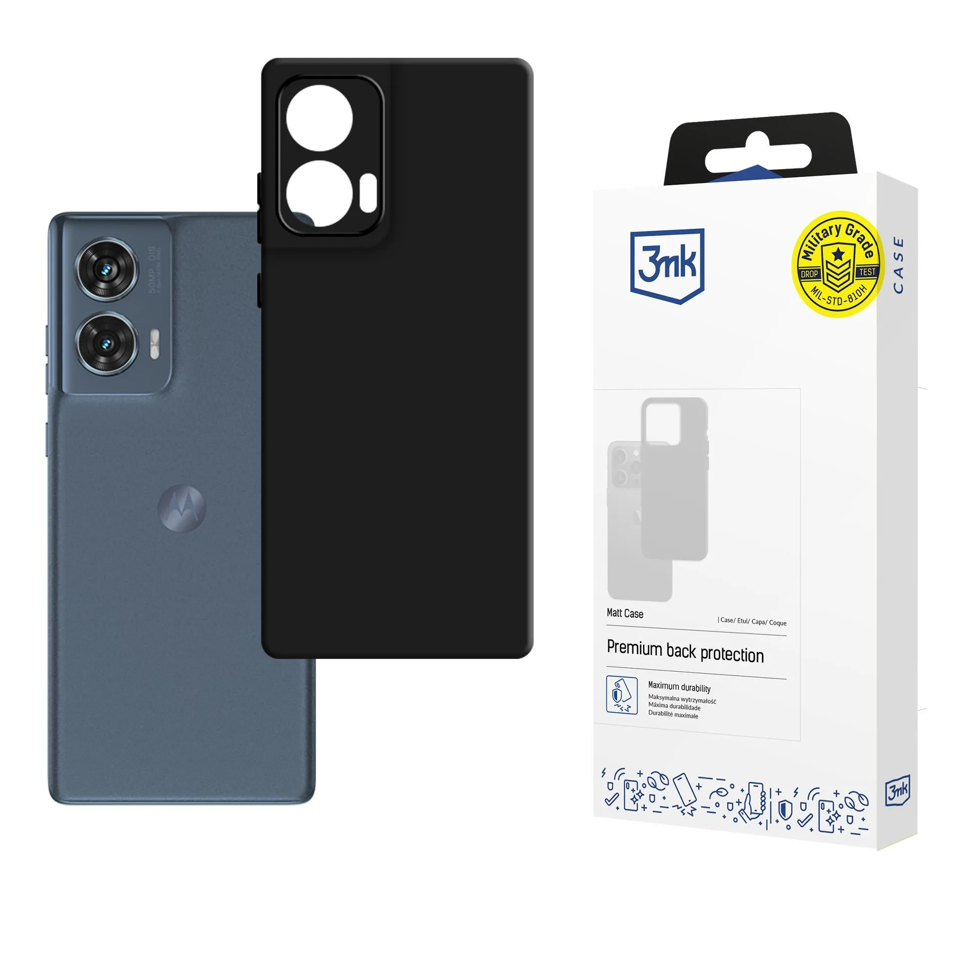 Pouzdro na Motorola Moto Edge 50 Fusion - 3mk Matt Case Černá