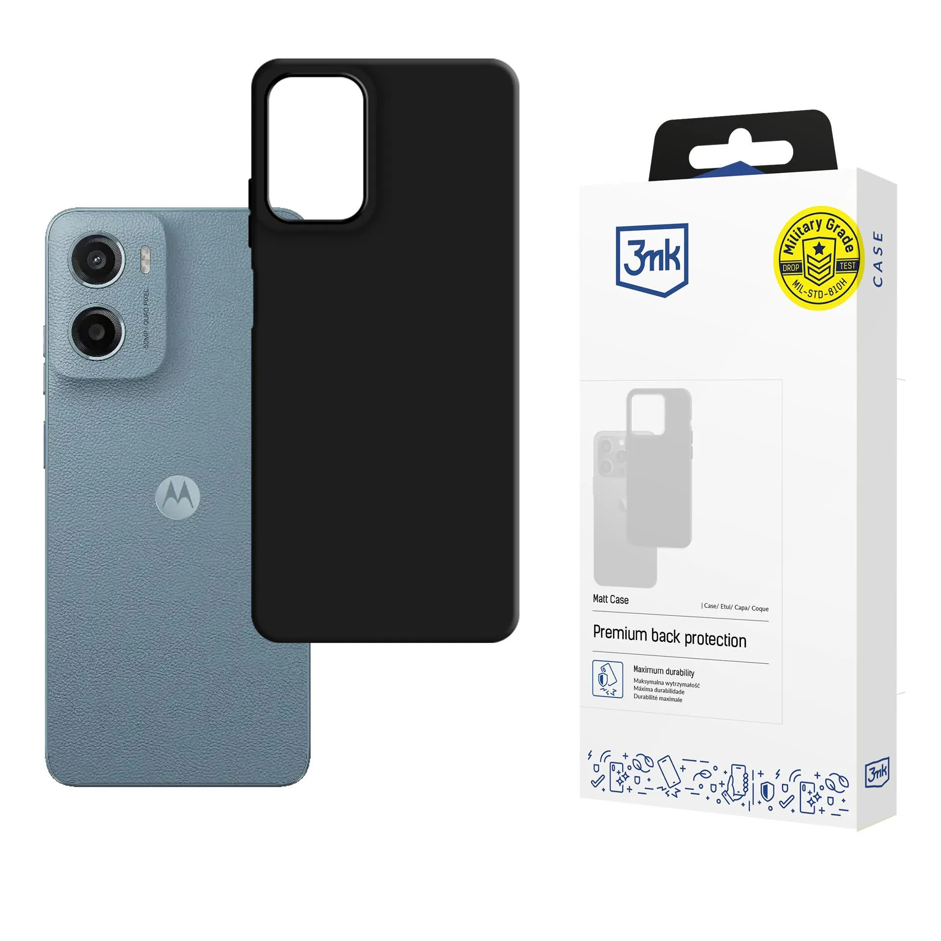 Pouzdro na Motorola Moto G05/E15 G4 - 3mk Matt Case Černá