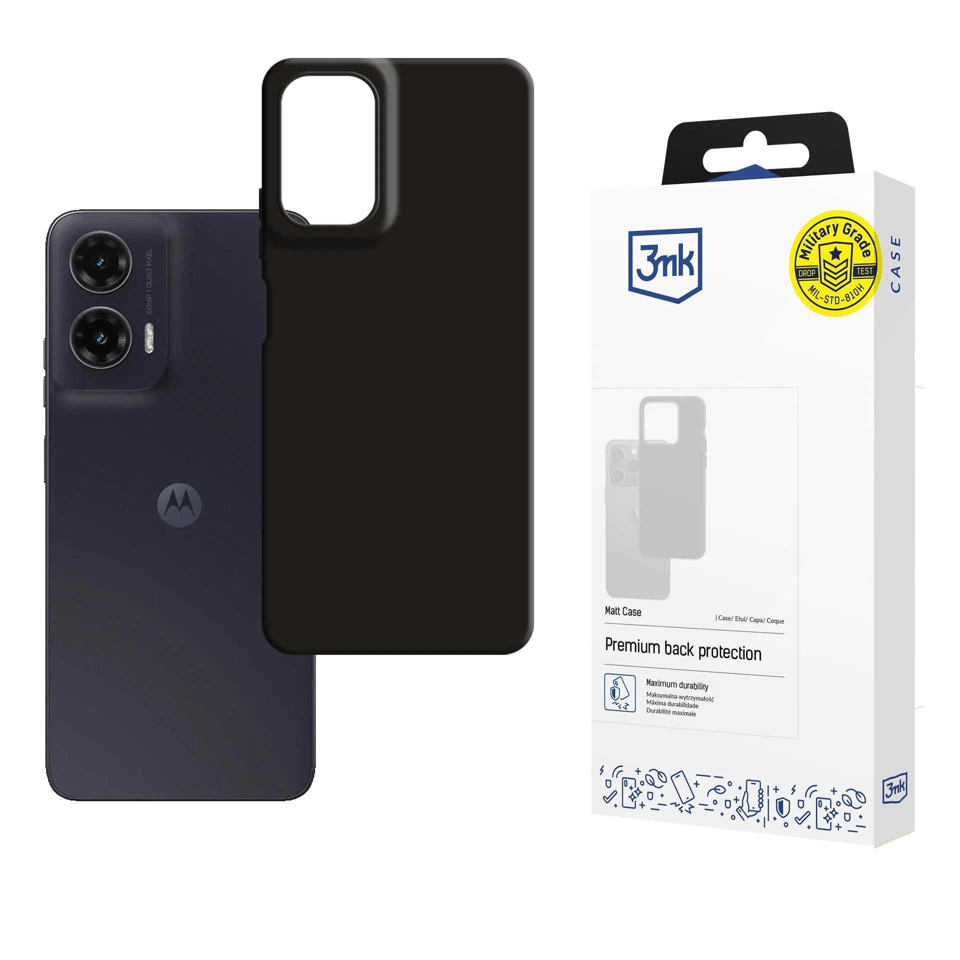 Pouzdro na Motorola Moto G35 5G - 3mk Matt Case Černá