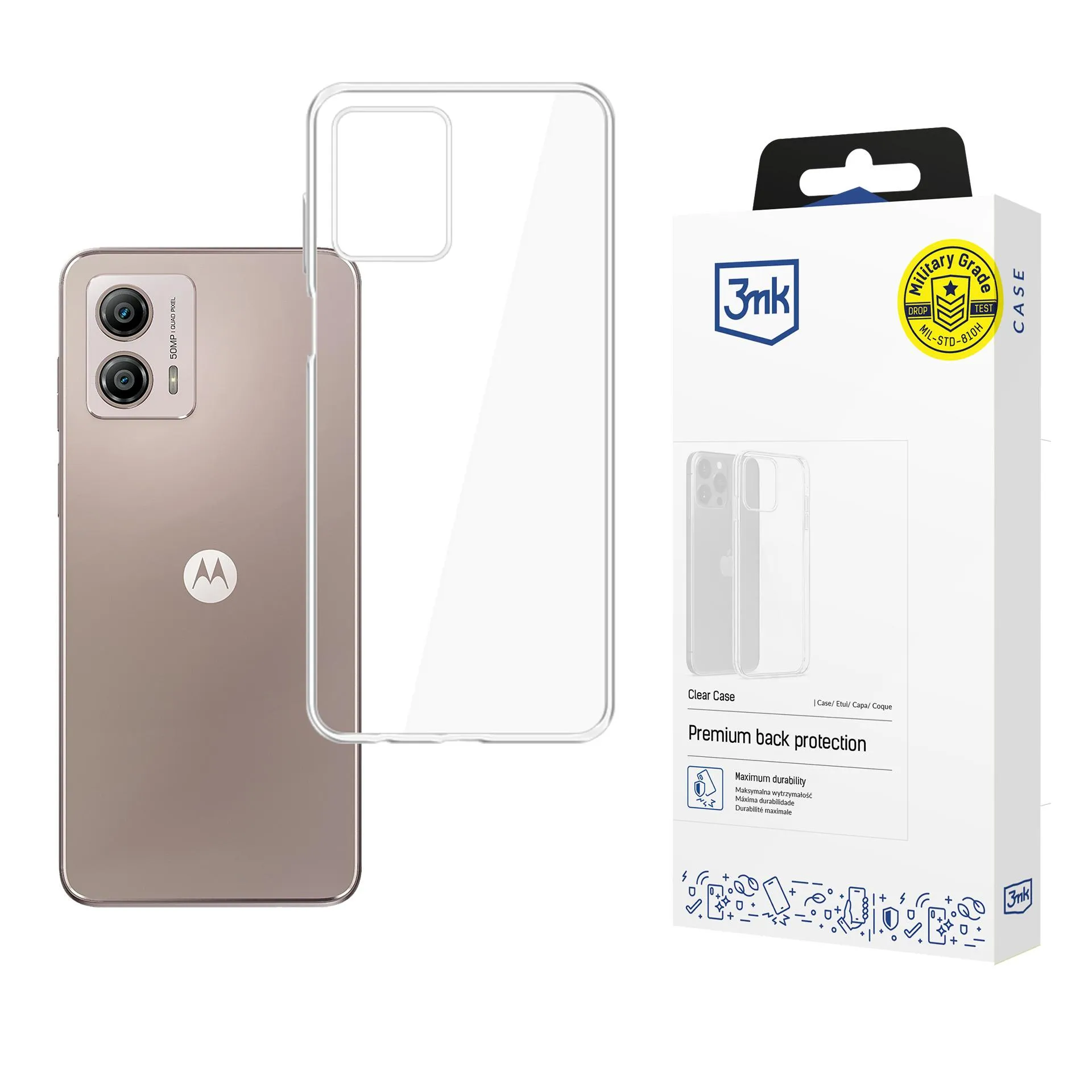 Pouzdro na Motorola Moto G53 - 3mk Clear Case